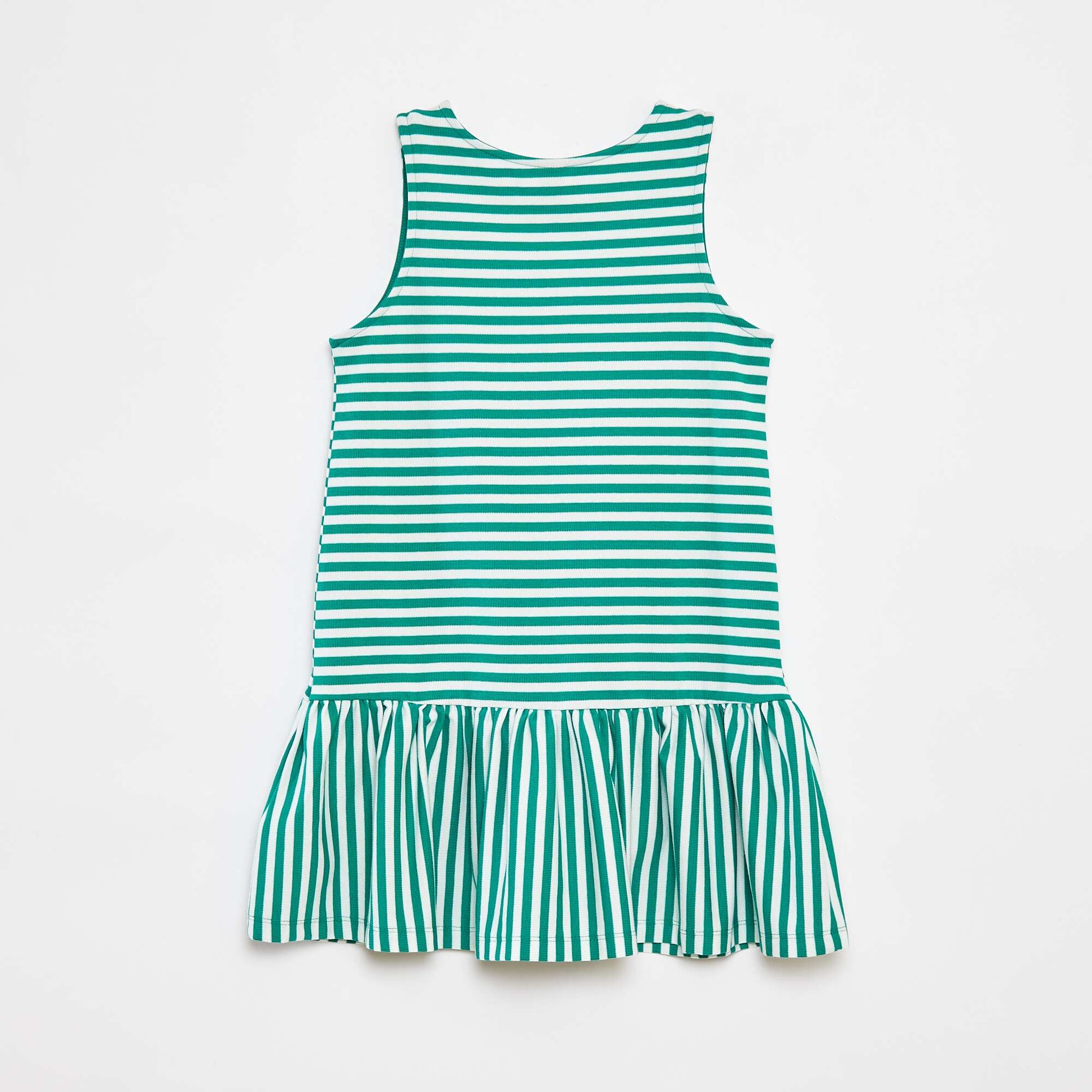 Robe sans manches avec volants VERT