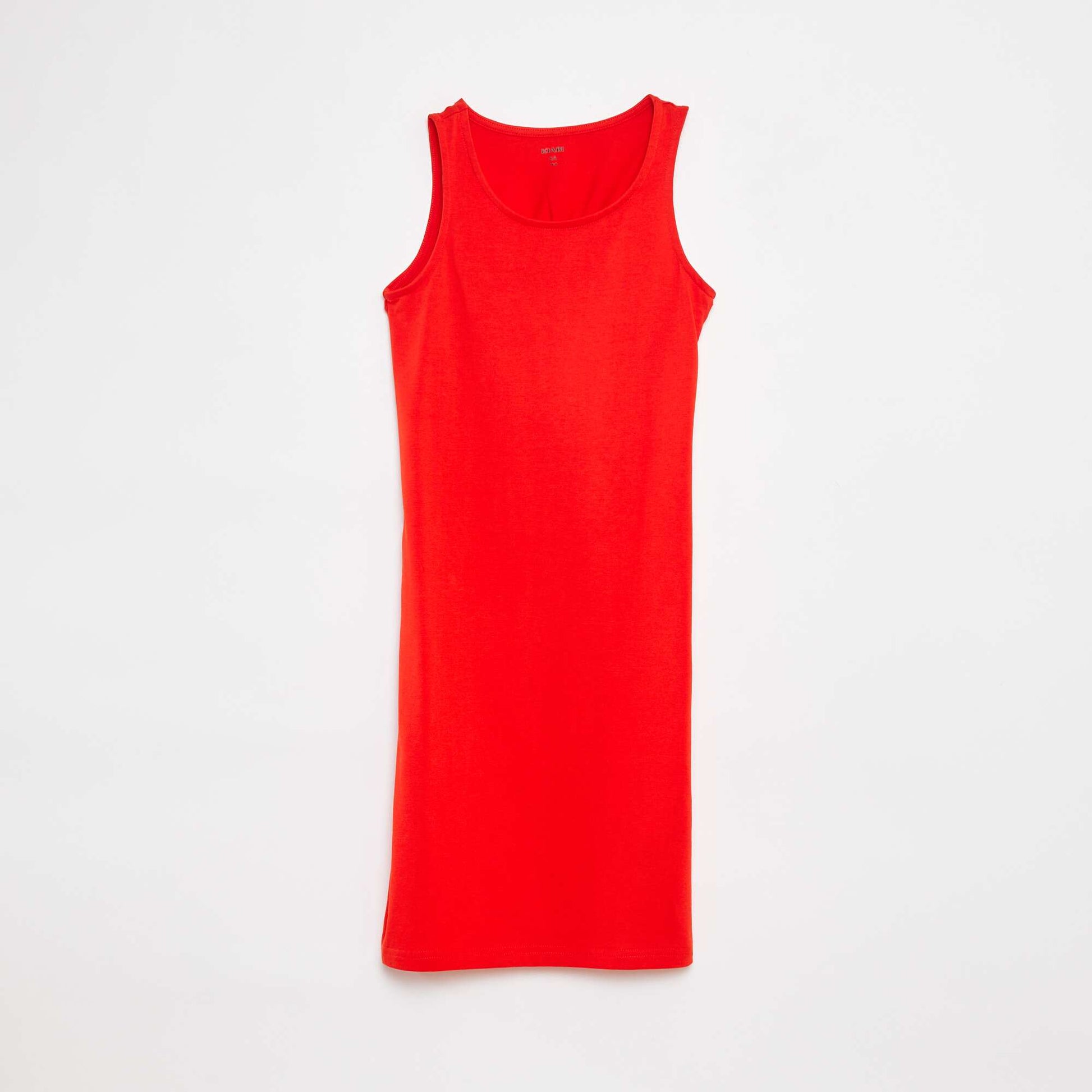 Robe sans manches ouverte dans le dos ROUGE