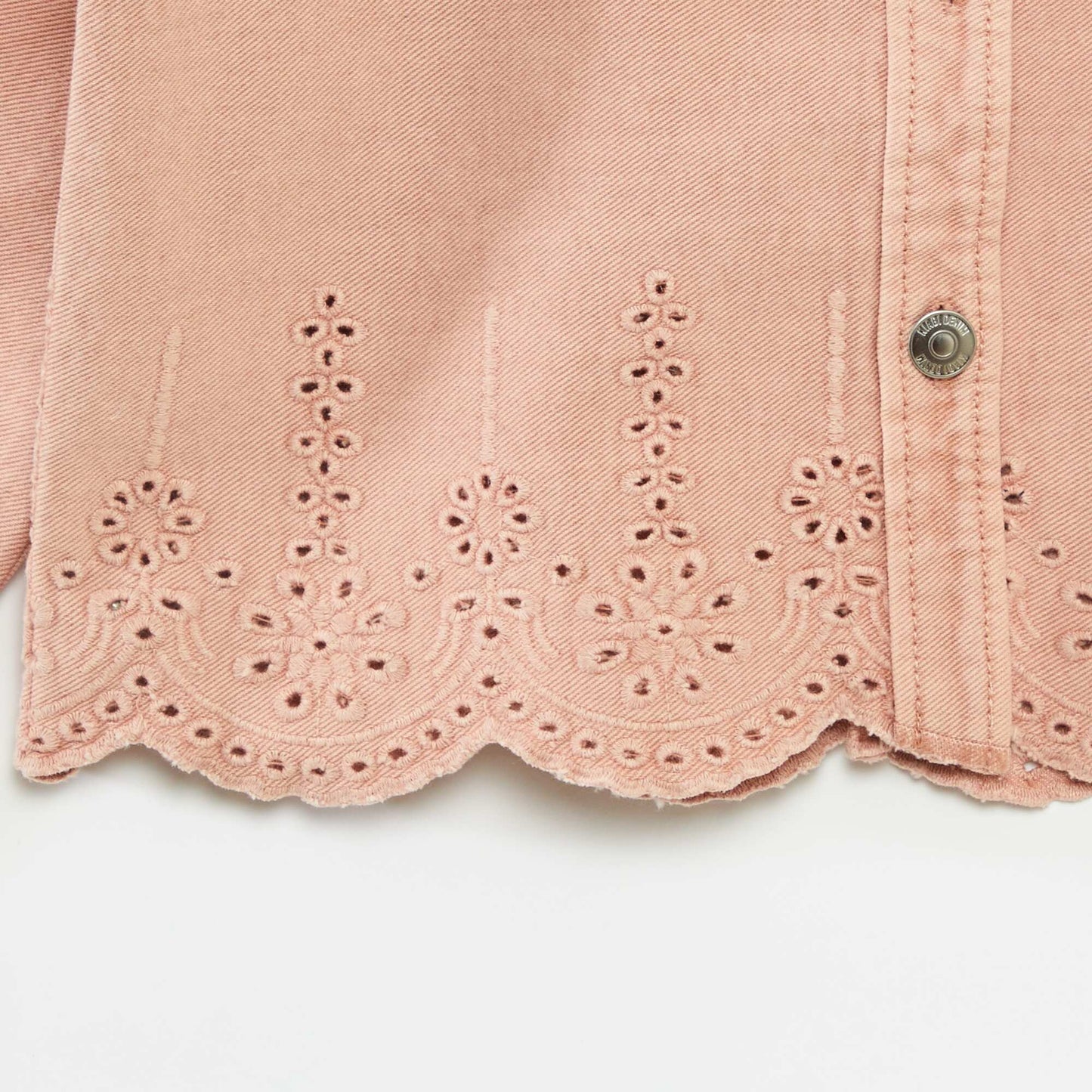 Veste en denim avec broderie anglaise ROSE