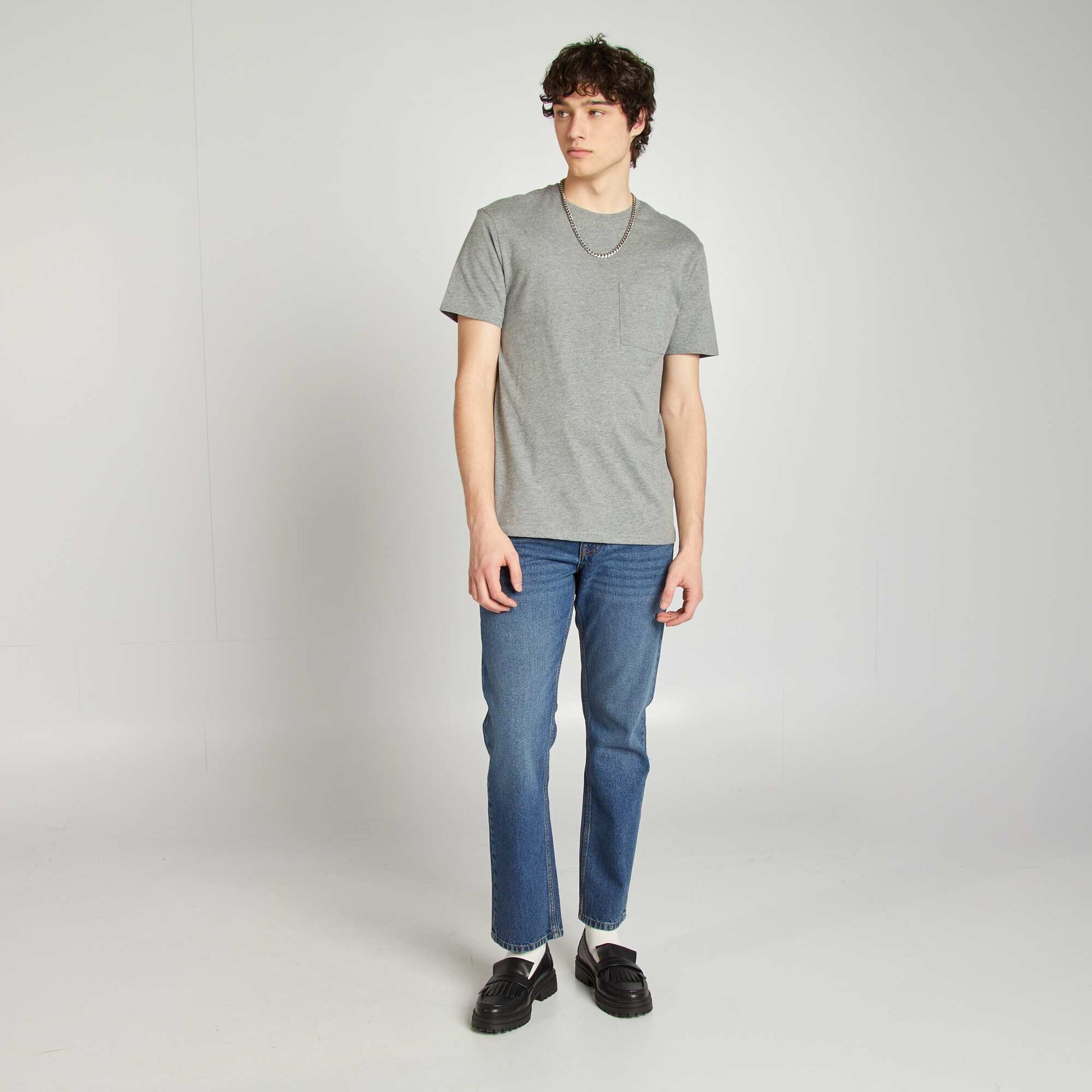 Jean droit 5 poches BLEU
