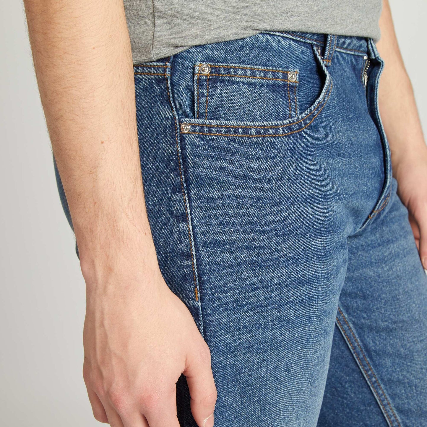 Jean droit 5 poches BLEU