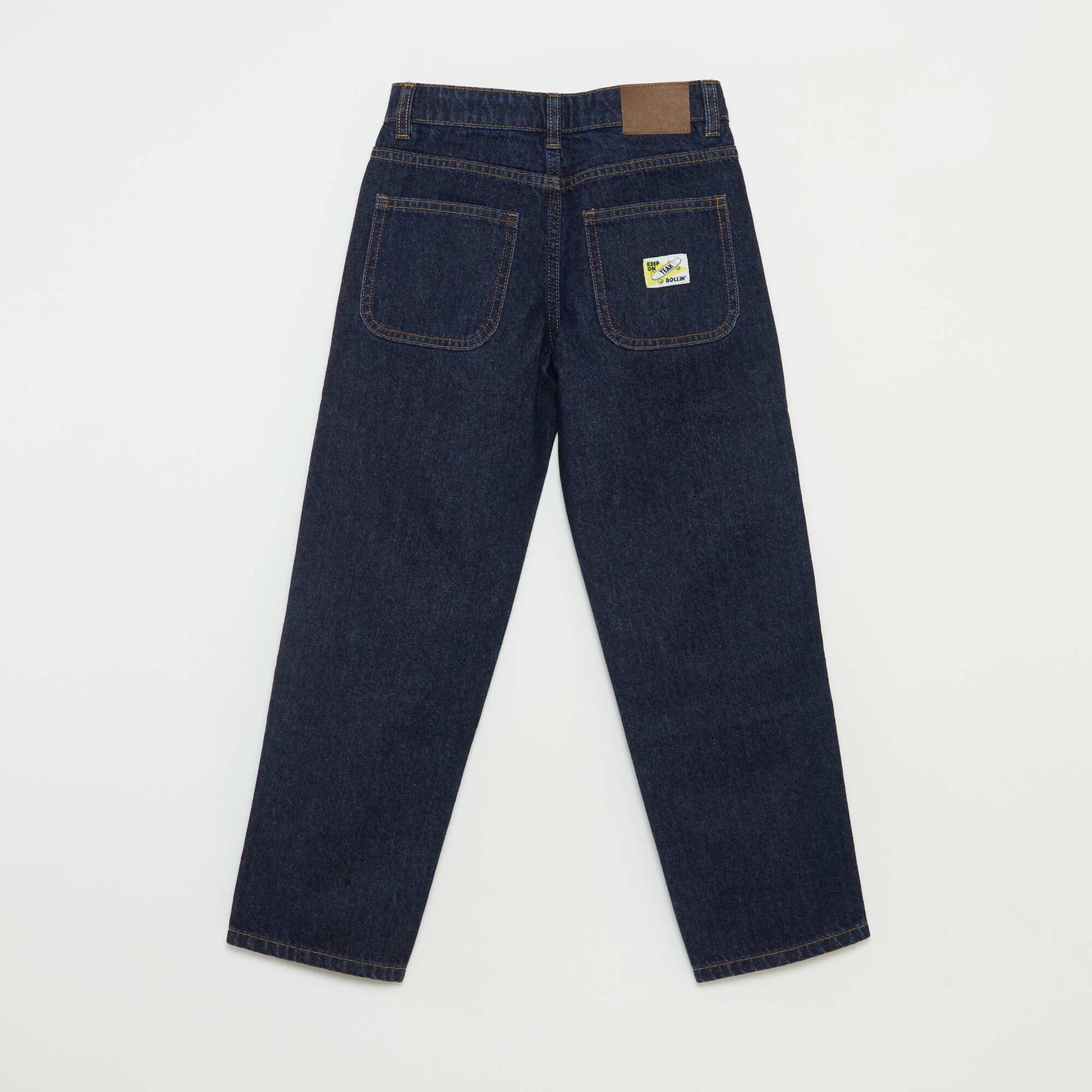 Pantalon baggy en jean BLEU