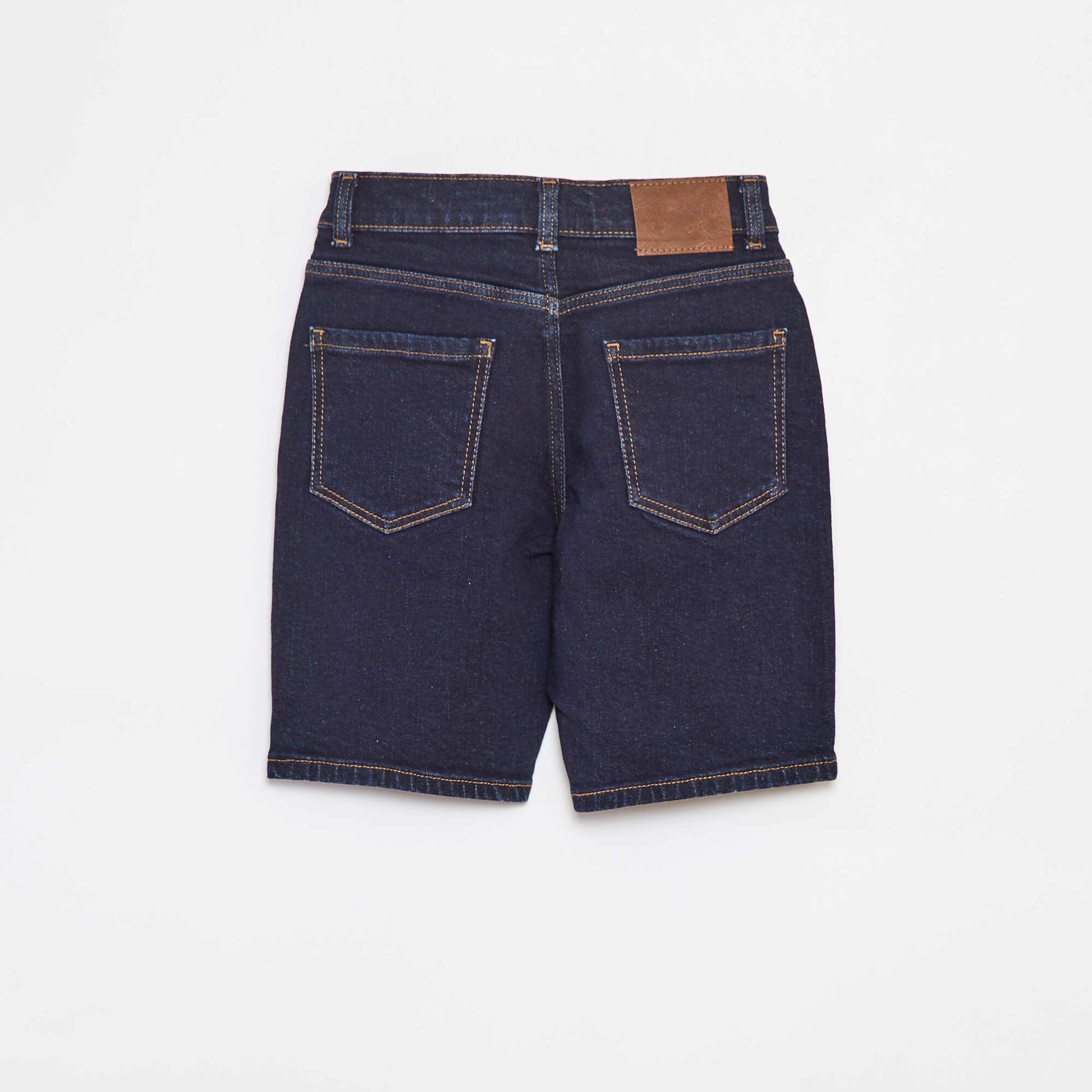 Bermuda en jean slim fit / coupe ajustée BLEU