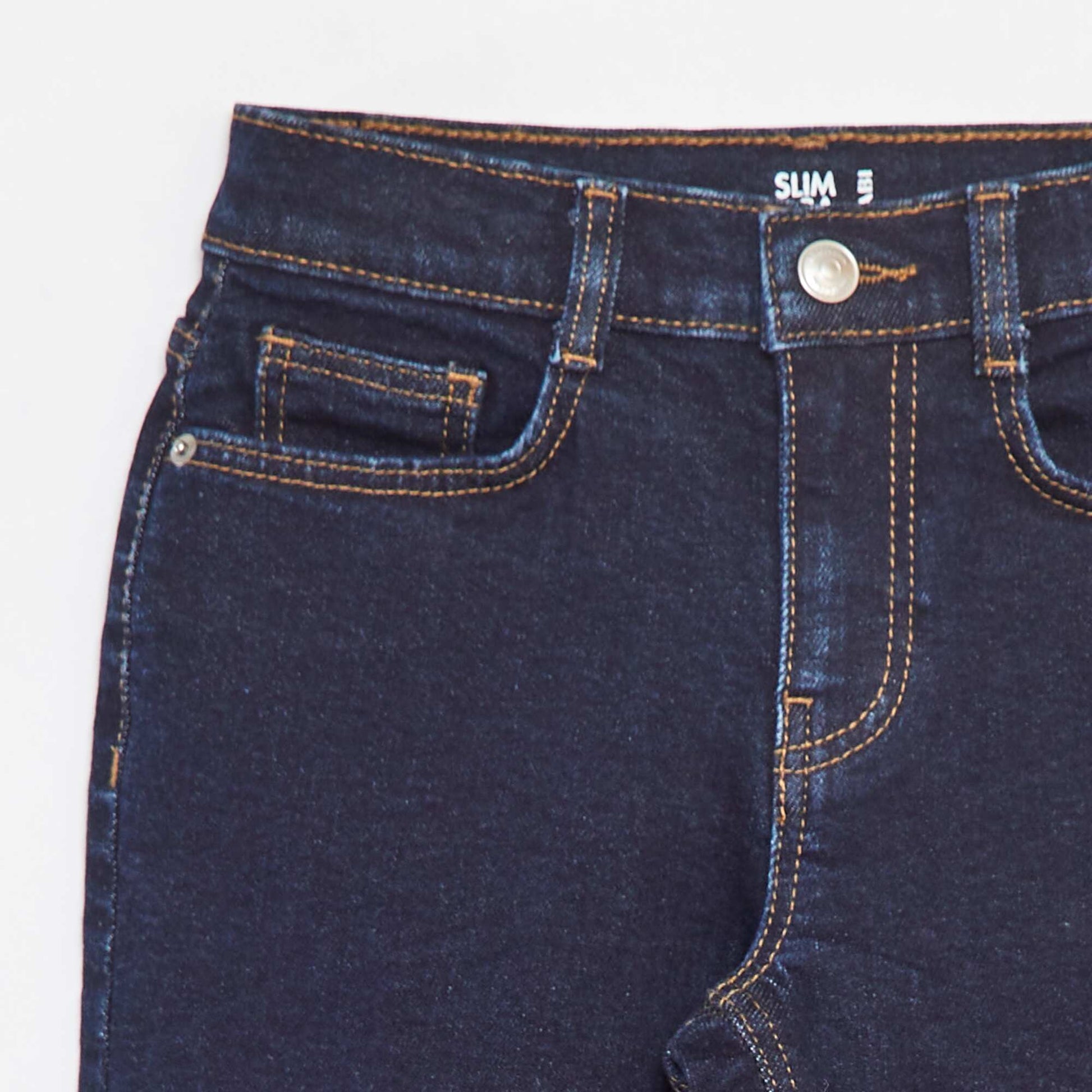 Bermuda en jean slim fit / coupe ajustée BLEU