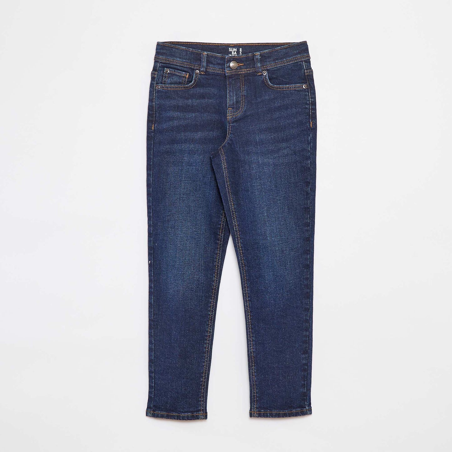Jean slim avec taille ajustable BLEU