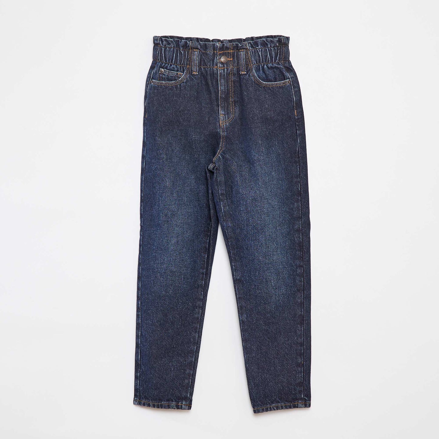 Jean paperbag taille haute BLEU