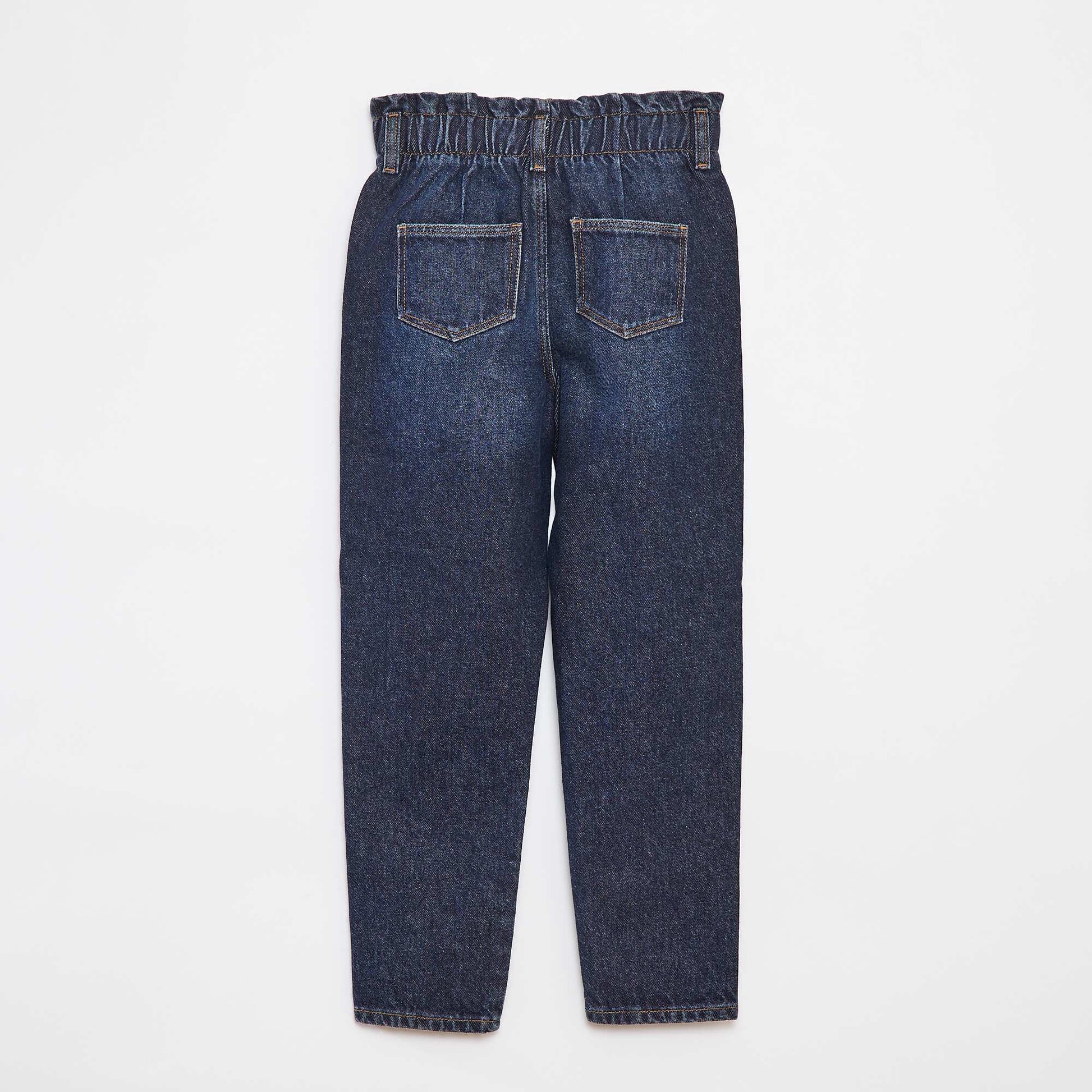 Jean paperbag taille haute BLEU