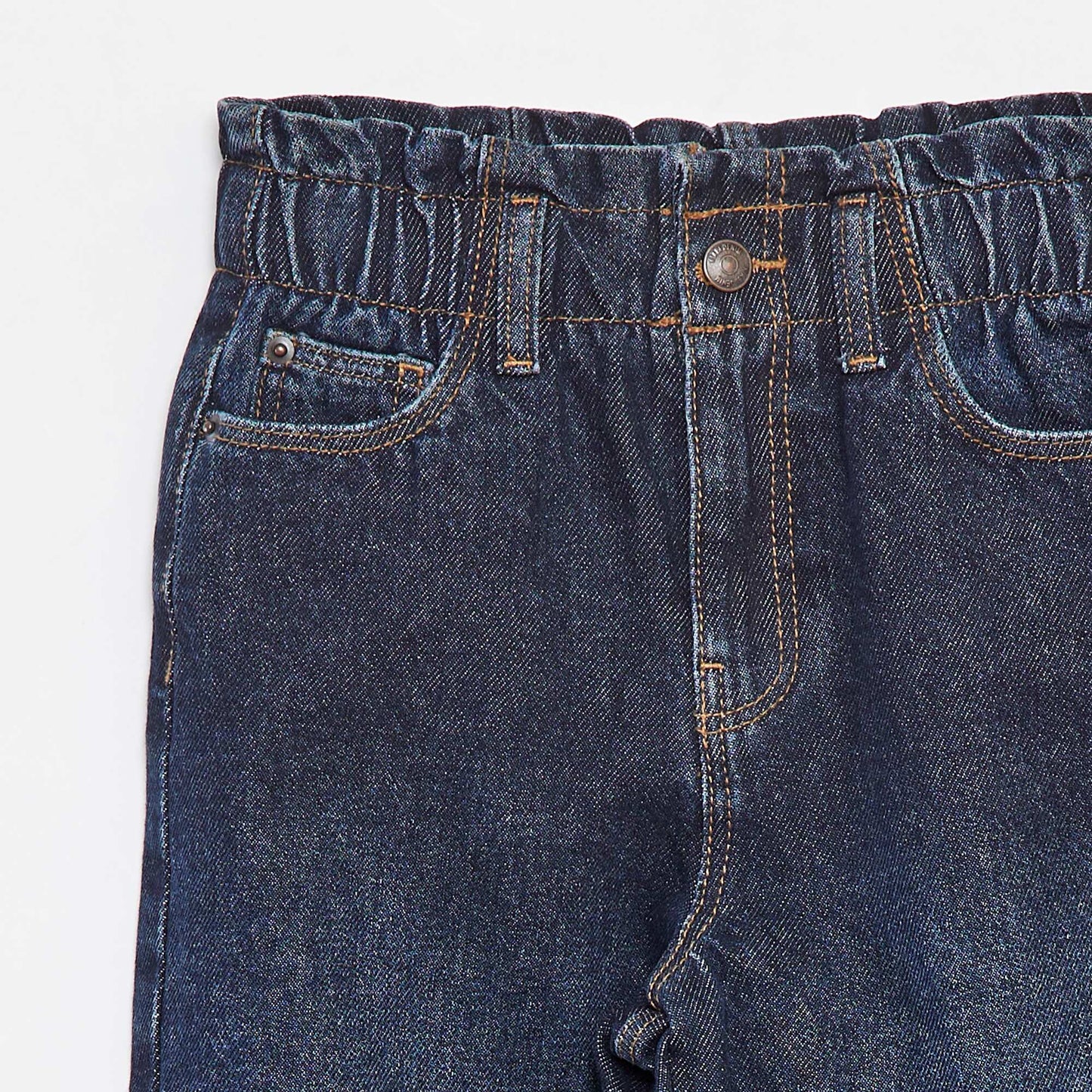 Jean paperbag taille haute BLEU