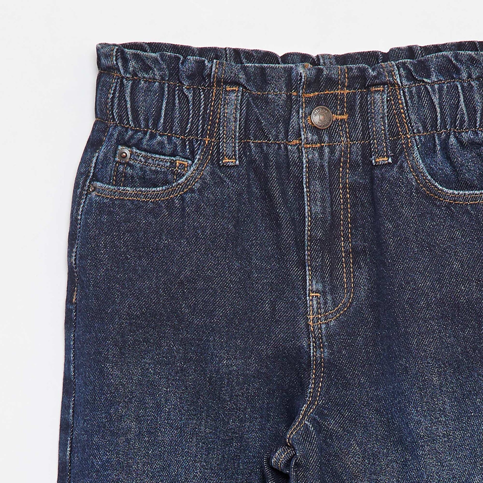 Jean paperbag taille haute BLEU