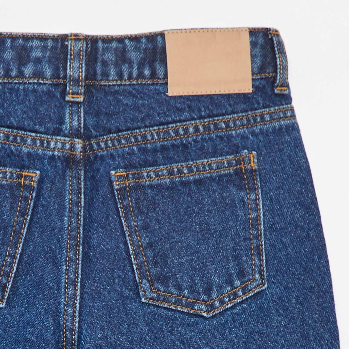 Short en jean regular fit / coupe droite à 5 poches BLEU