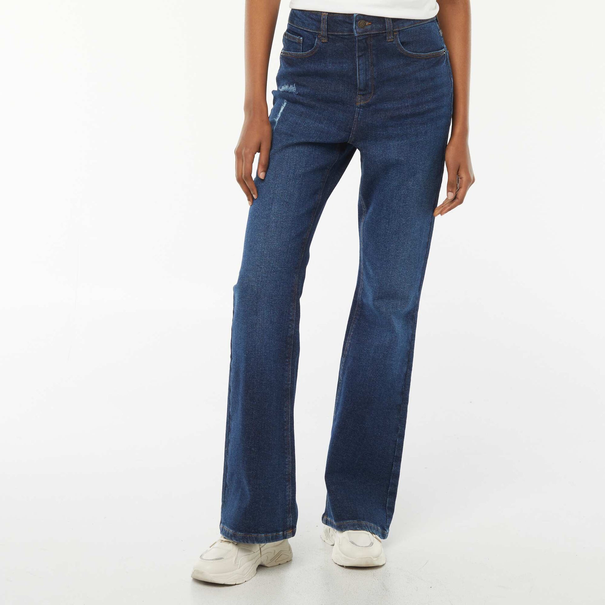 Jean brut taille haute coupe flare BRUT