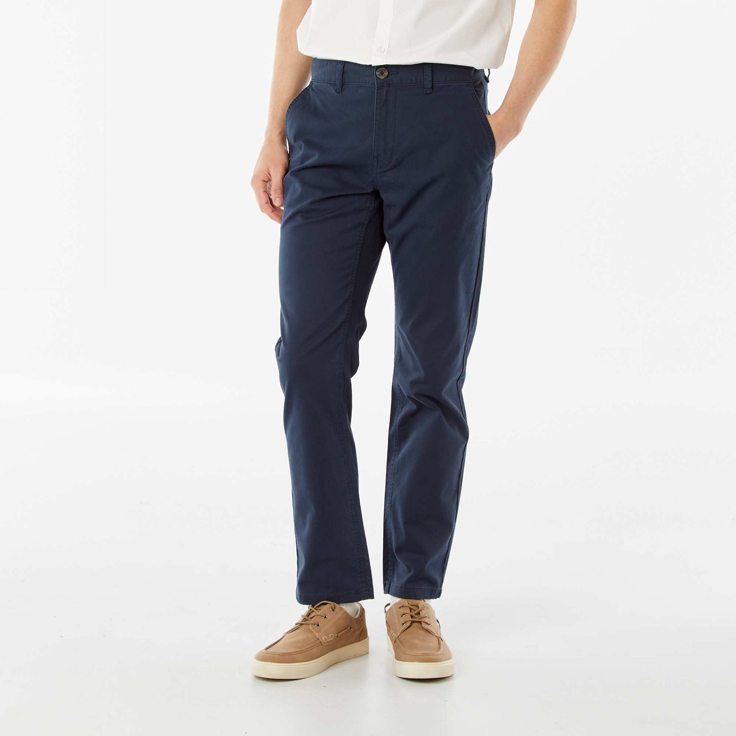 Pantalon chino basique BLEU