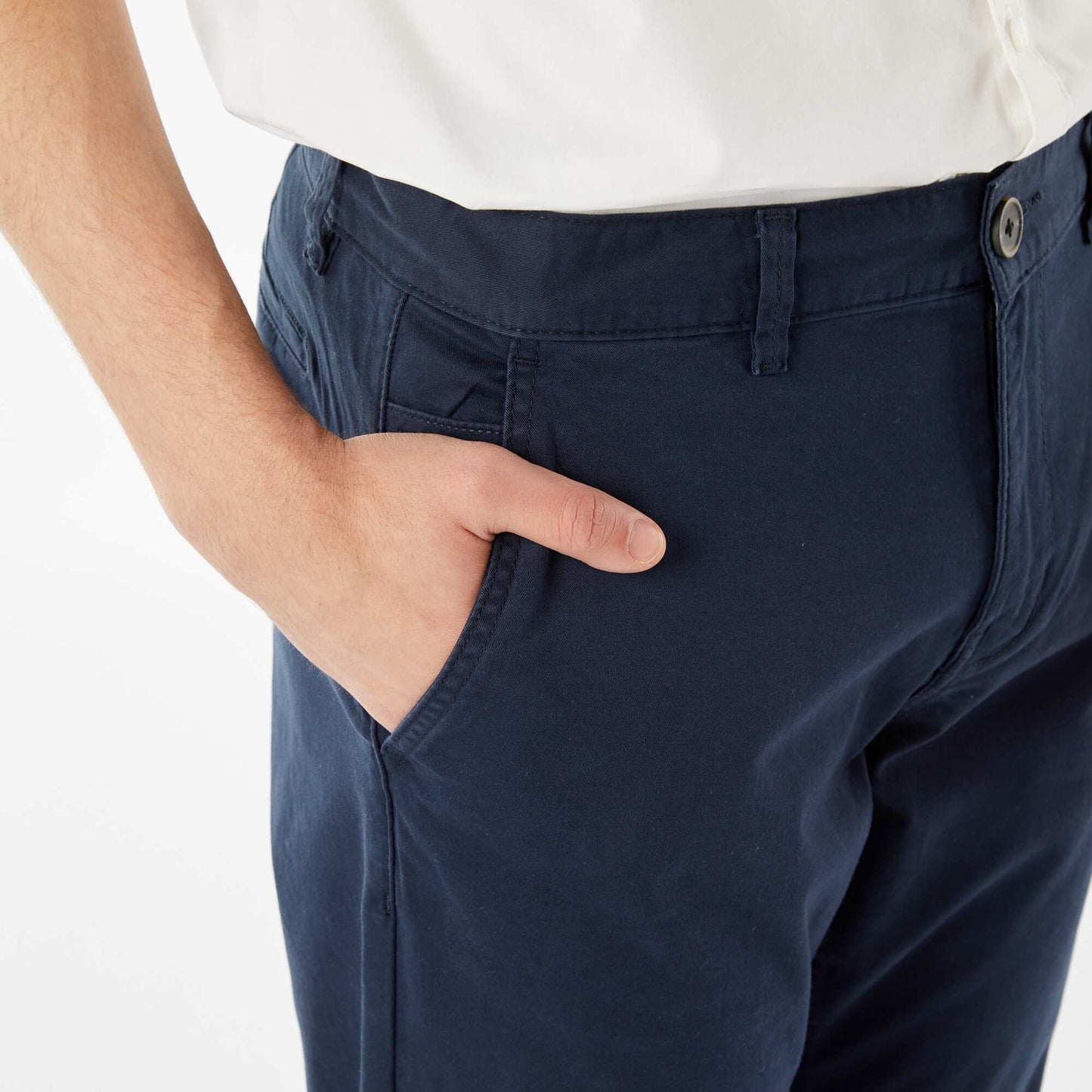 Pantalon chino basique BLEU