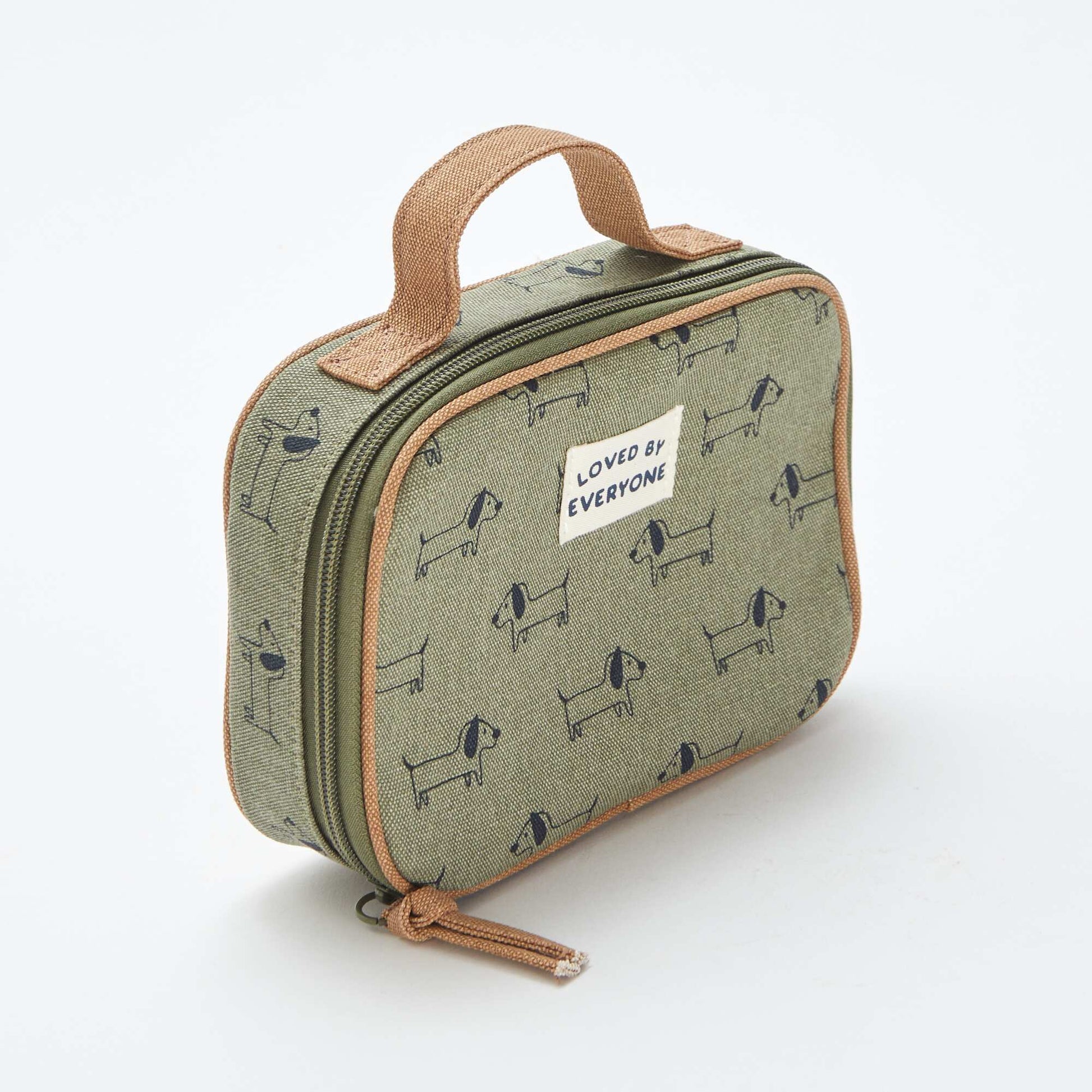 Trousse à goûter zippée à motif KAKI
