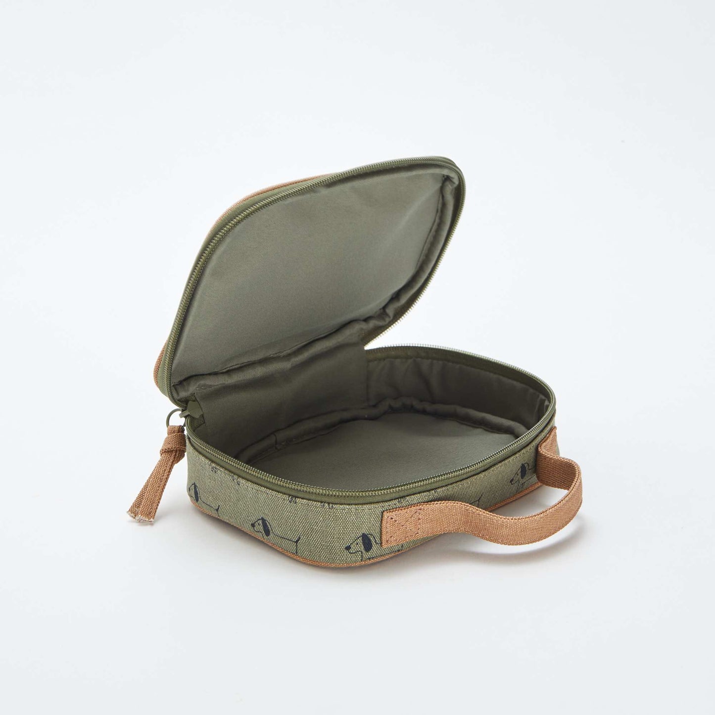 Trousse à goûter zippée à motif KAKI