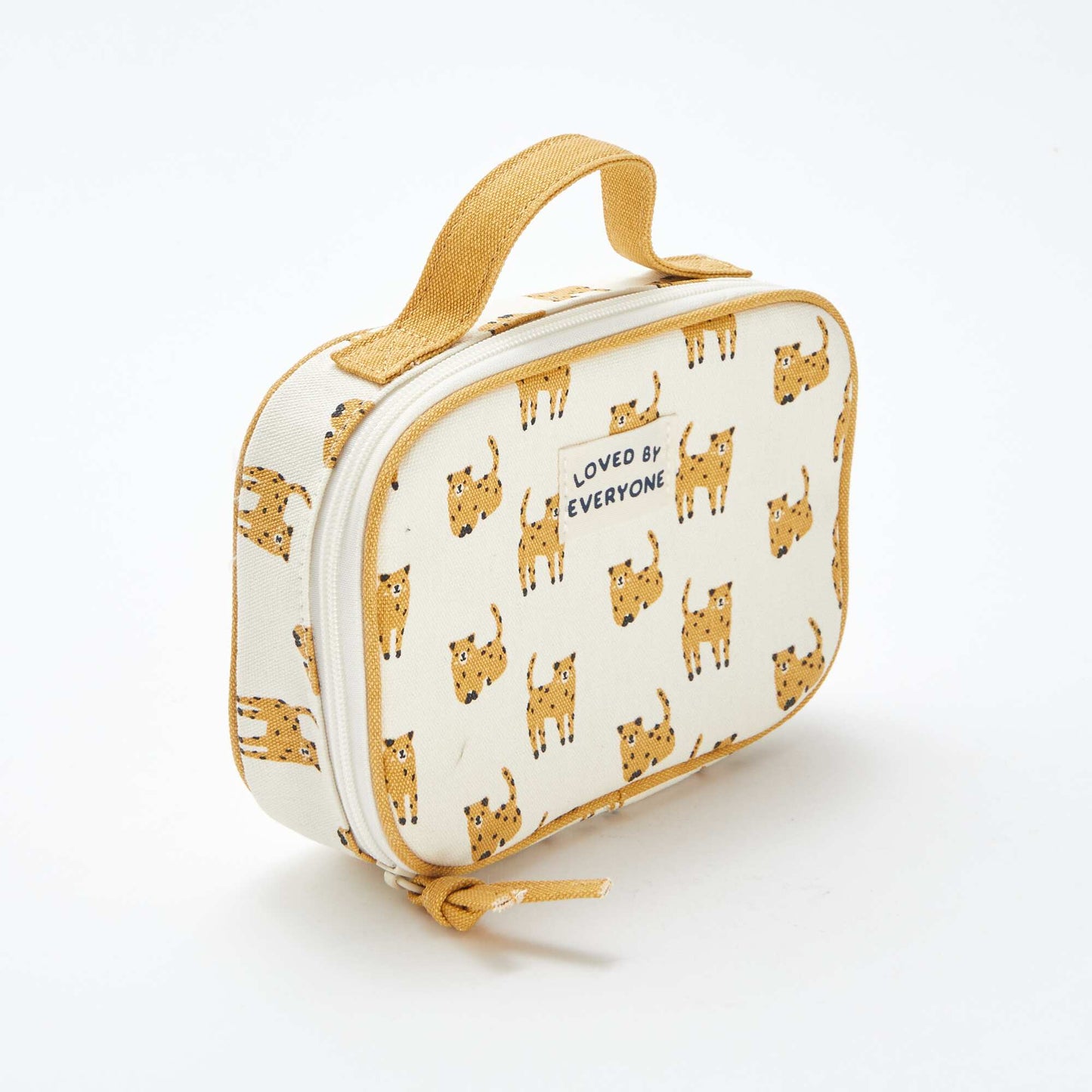 Trousse à goûter zippée à motif BEIGE