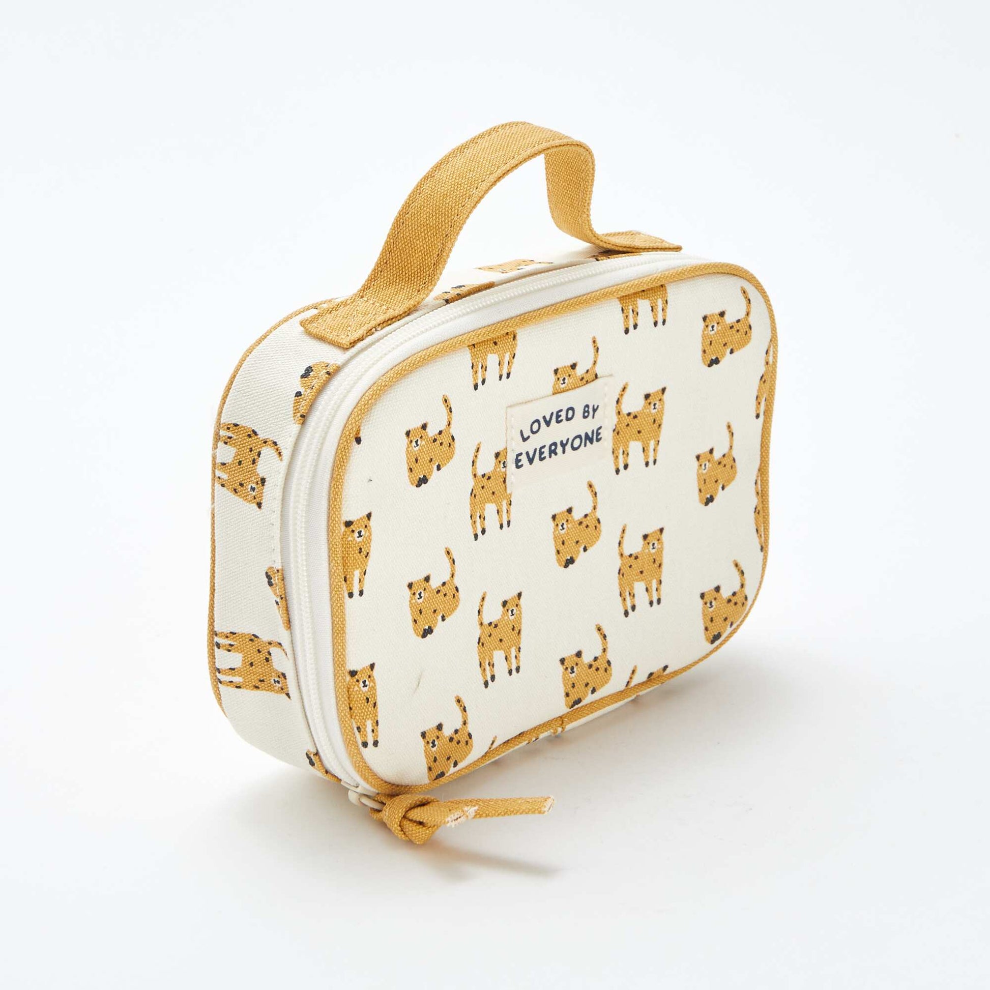 Trousse à goûter zippée à motif BEIGE