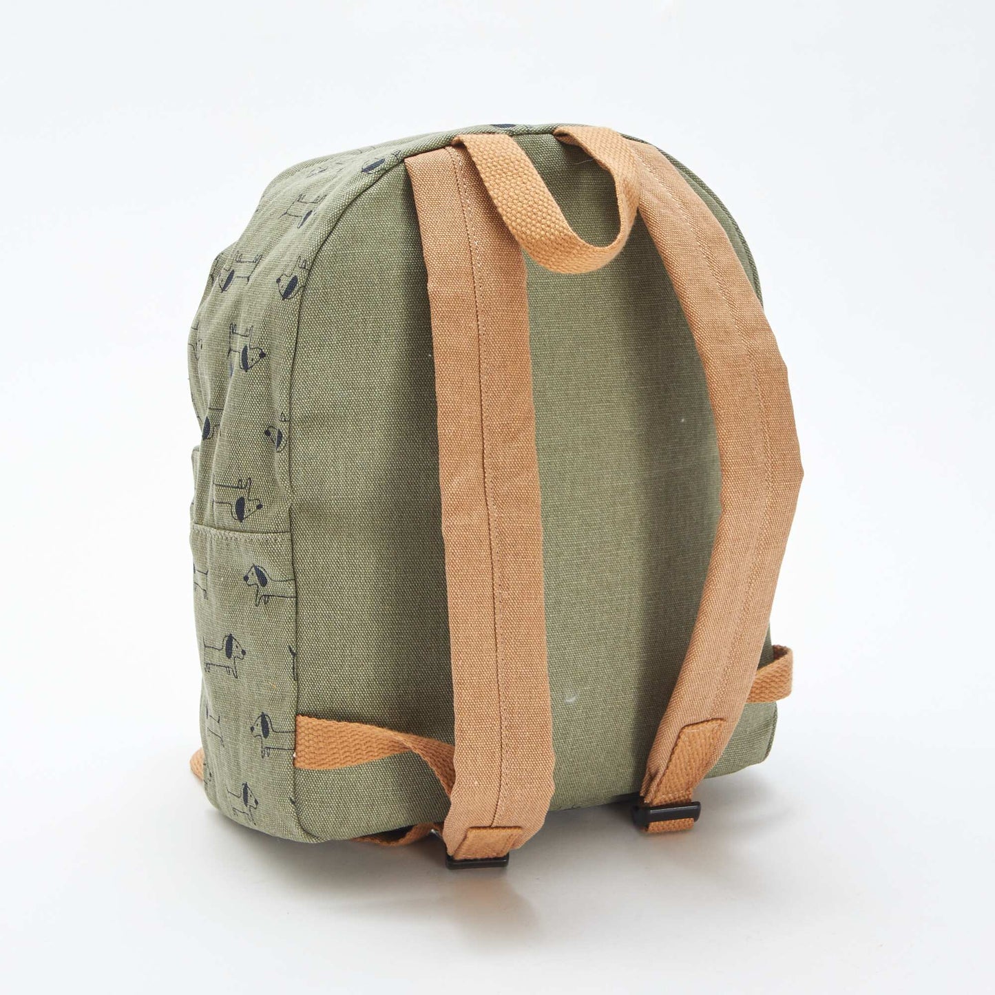 Sac à dos à 2 compartiments motif 'chien' VERT