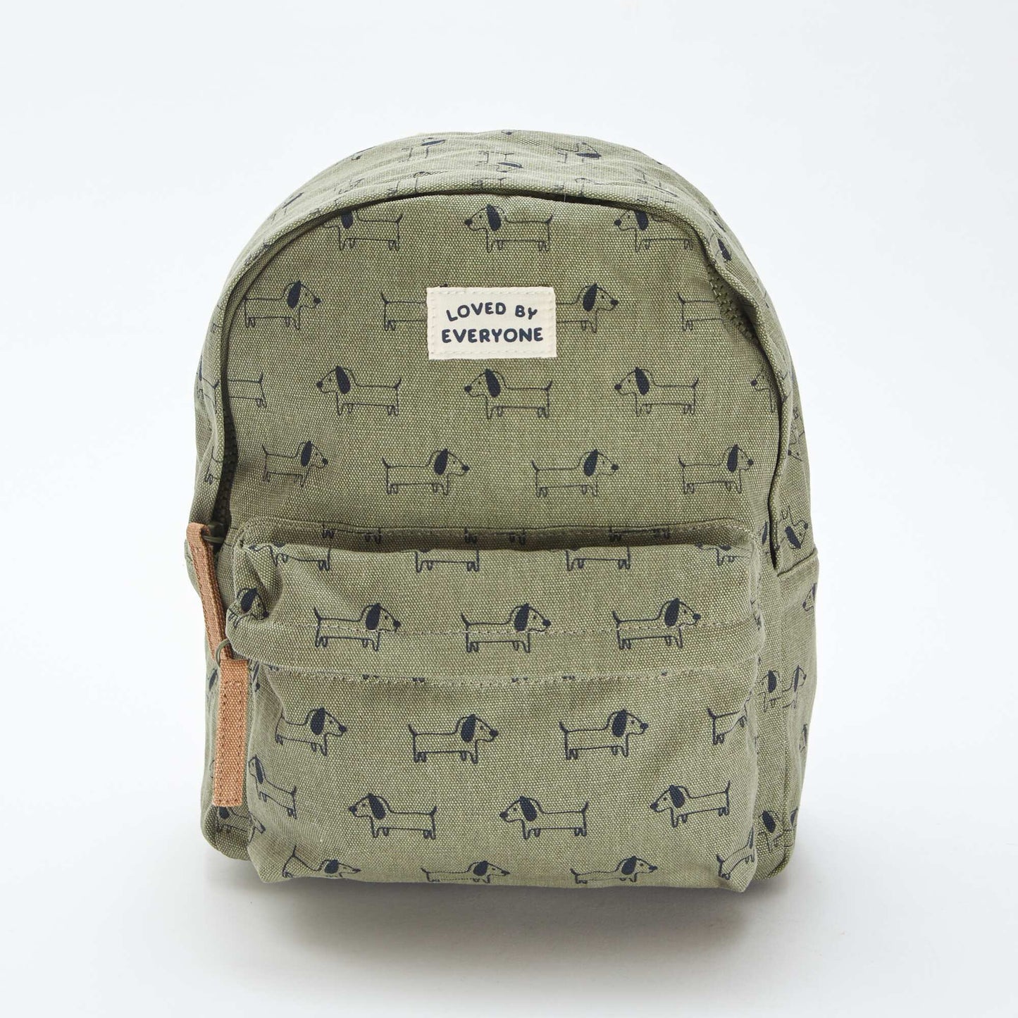 Sac à dos à 2 compartiments motif 'chien' VERT