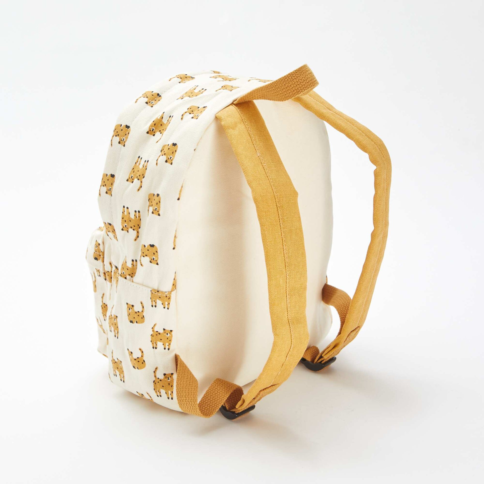 Sac à dos à 2 compartiments motif 'tigre' BEIGE