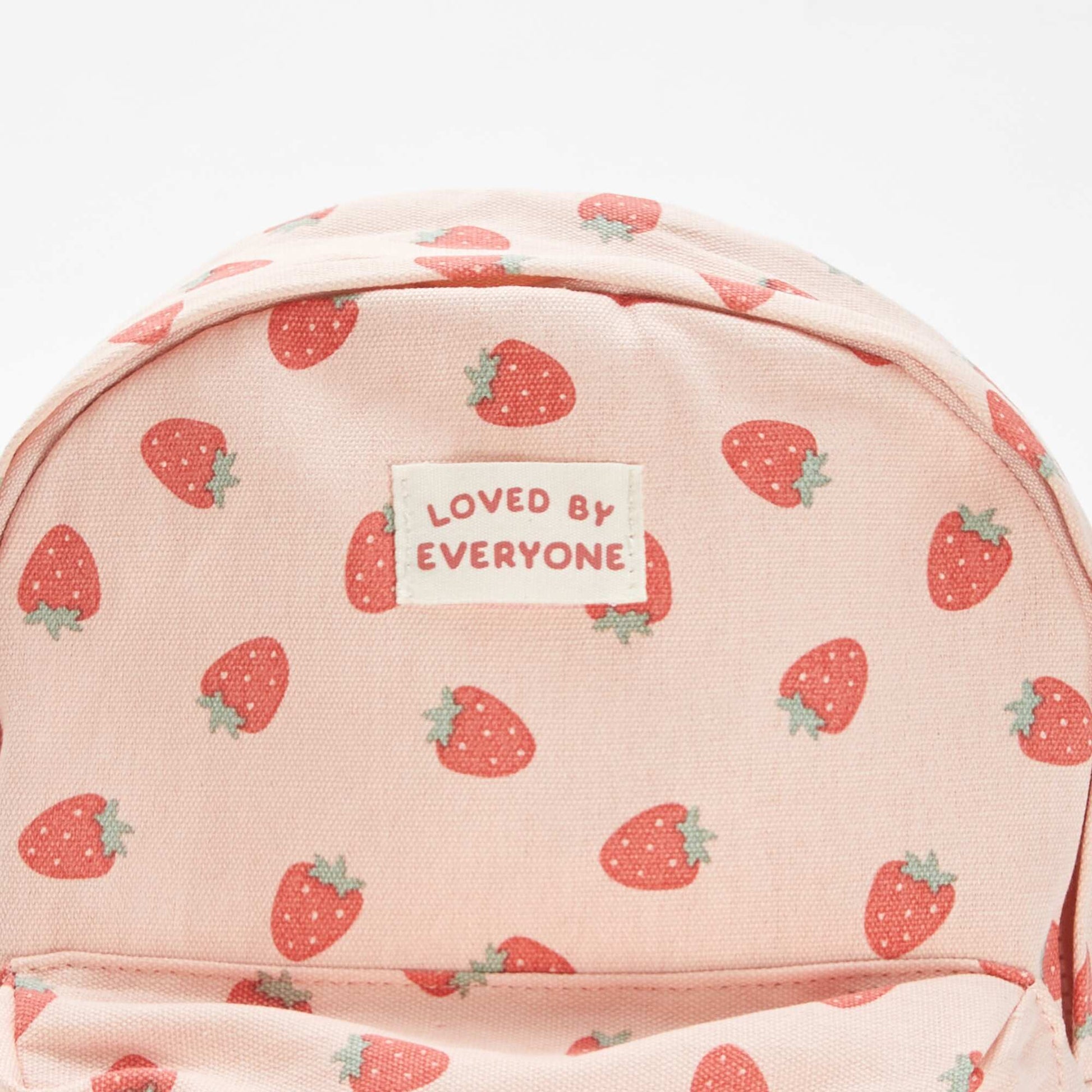 Sac à dos à 2 compartiments motif 'fraise' ROSE