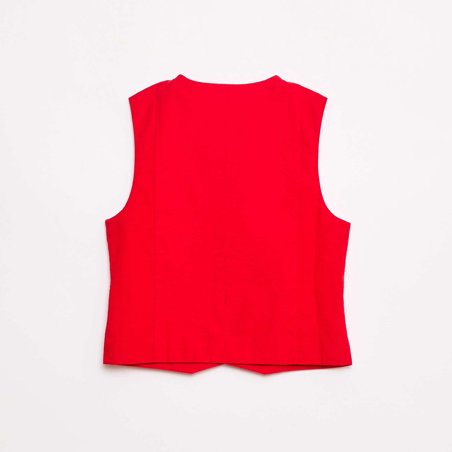 Gilet regular style garçon de café en coton ROUGE