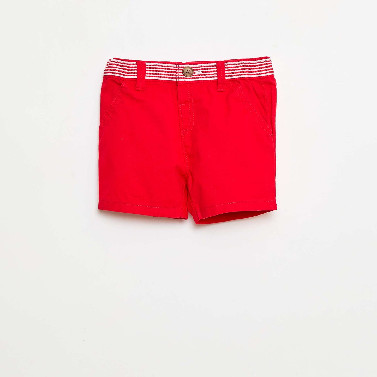 Short droit avec ceinture ajustable ROUGE