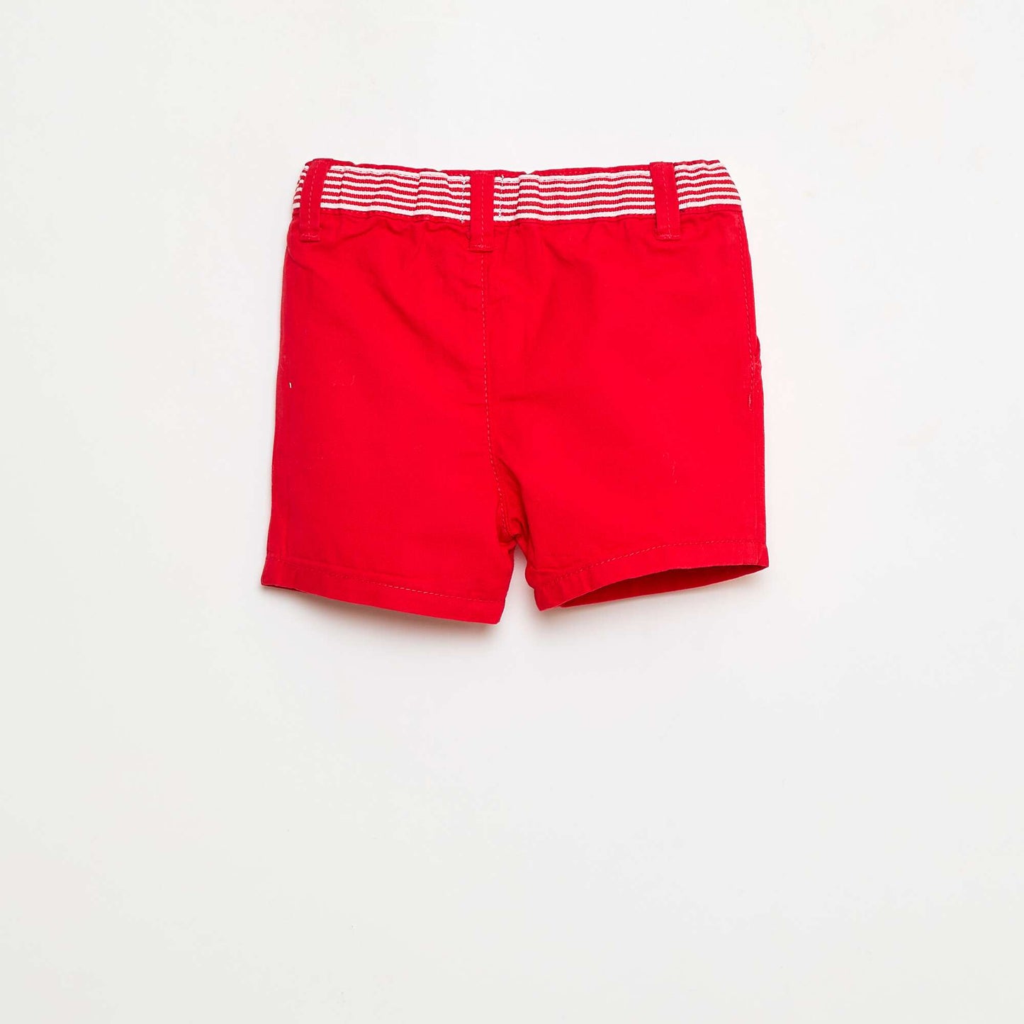 Short droit avec ceinture ajustable ROUGE