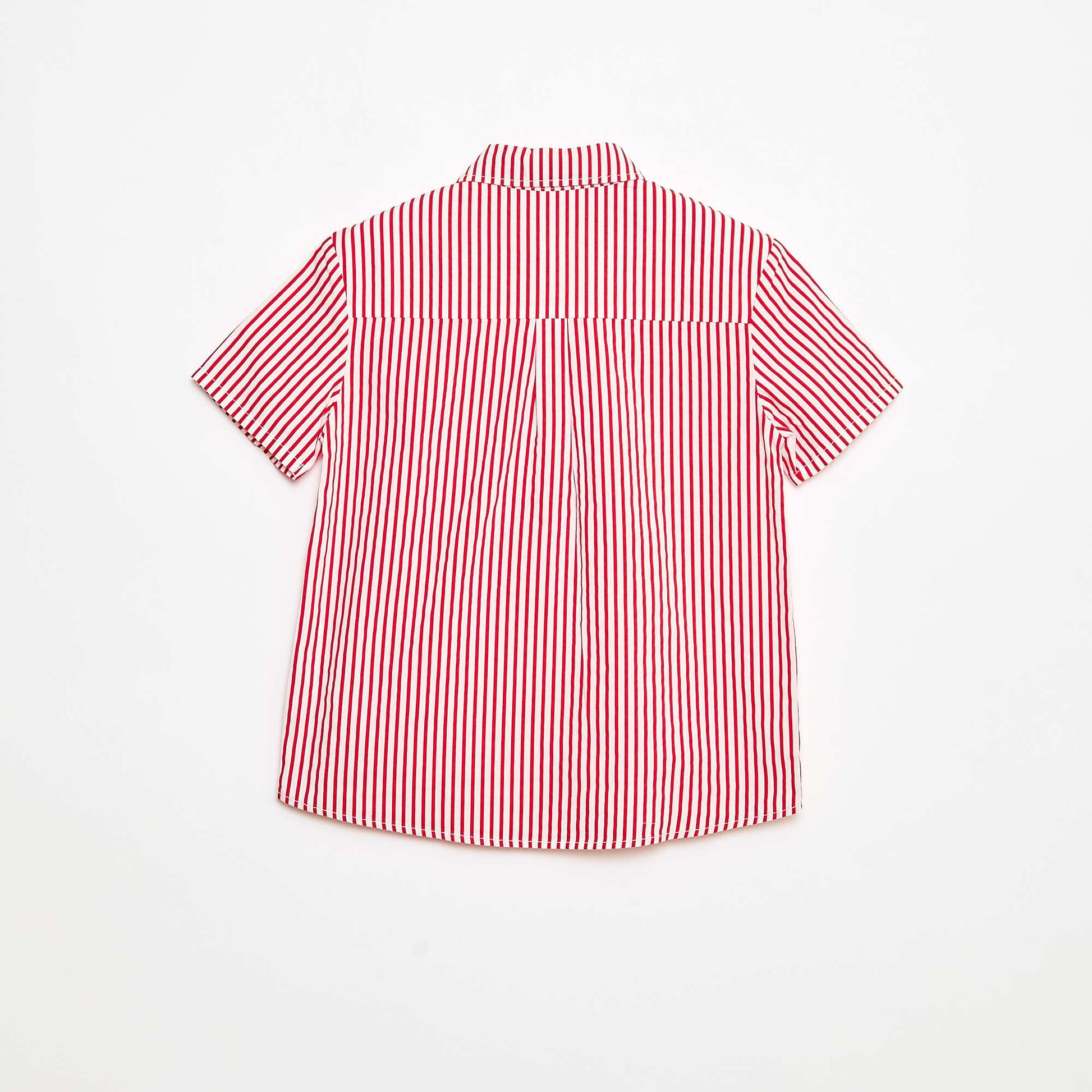 Chemise à rayures 'Noël' avec nœud coton ROUGE