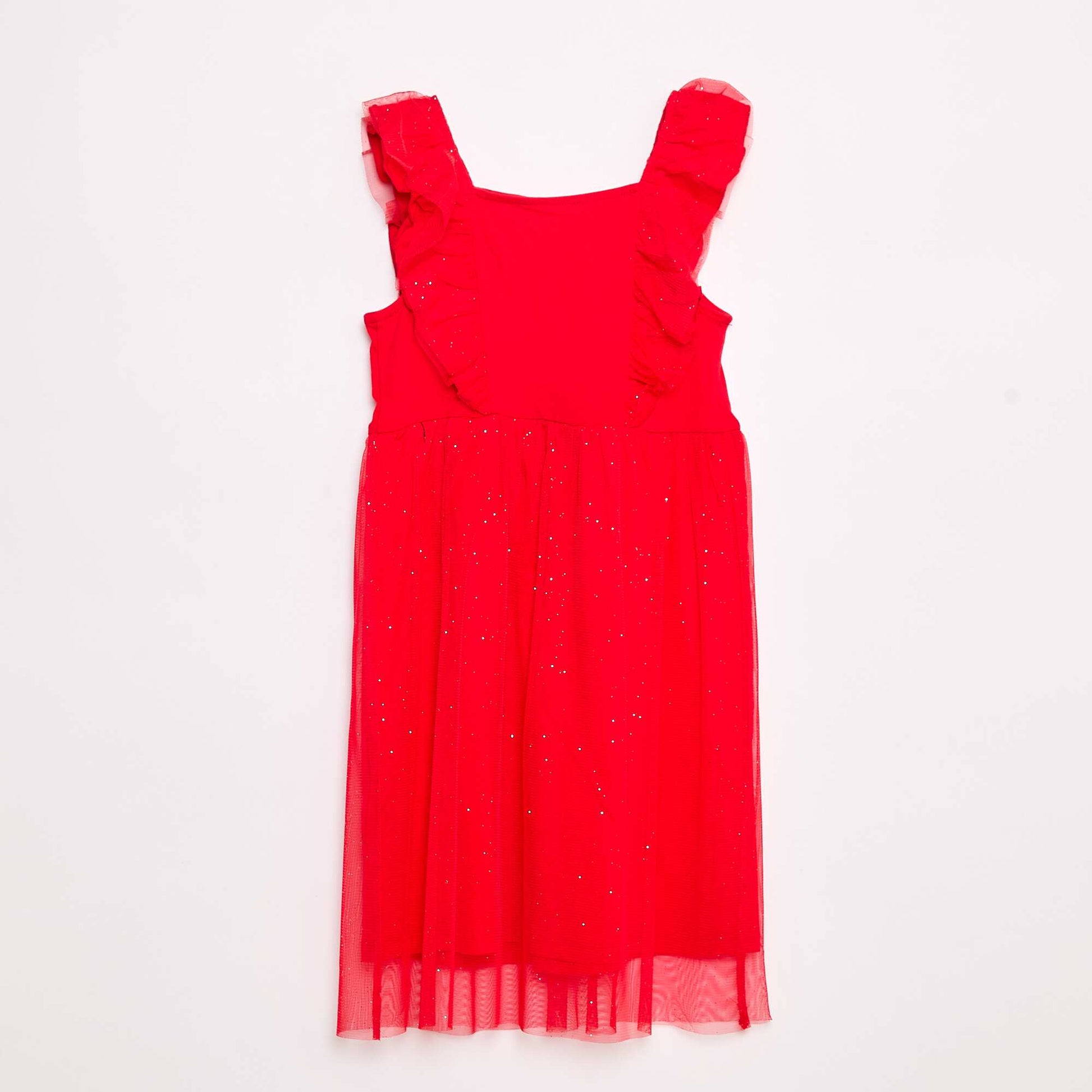 Robe en maille jersey unie ROUGE
