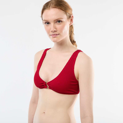 Brassière de bain avec anneau ROUGE