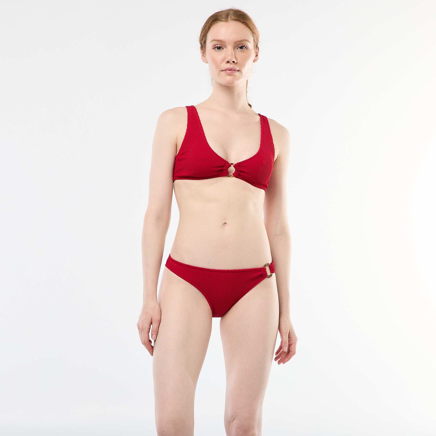 Brassière de bain avec anneau ROUGE