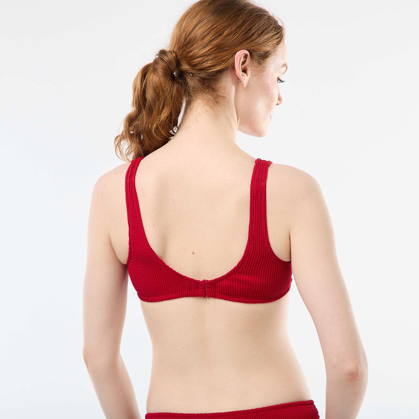 Brassière de bain avec anneau ROUGE