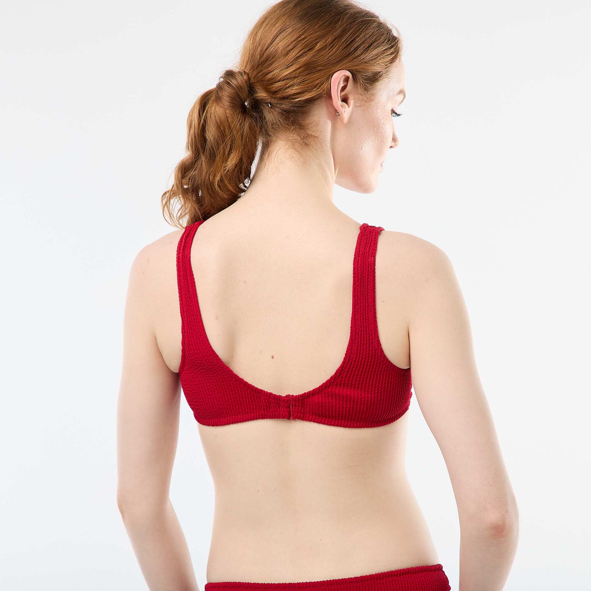 Brassière de bain avec anneau ROUGE