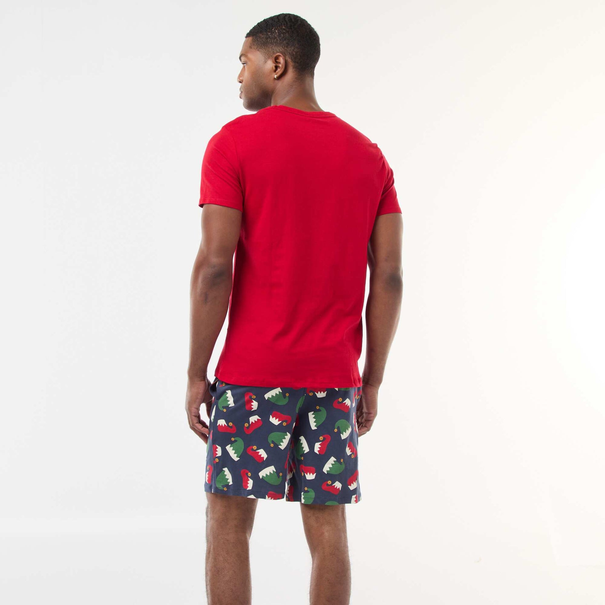 Pyjama court imprimé Noël - 2 pièces ROUGE