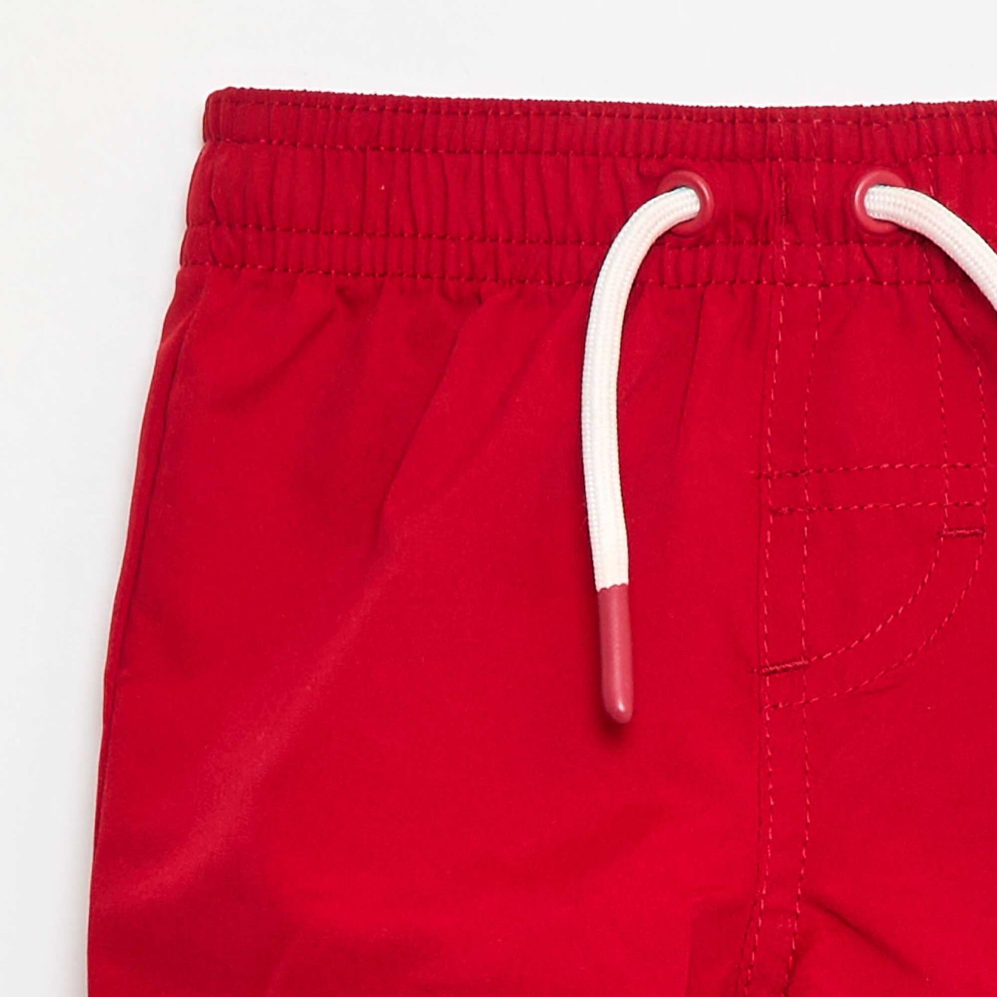 Boxer de bain uni ROUGE