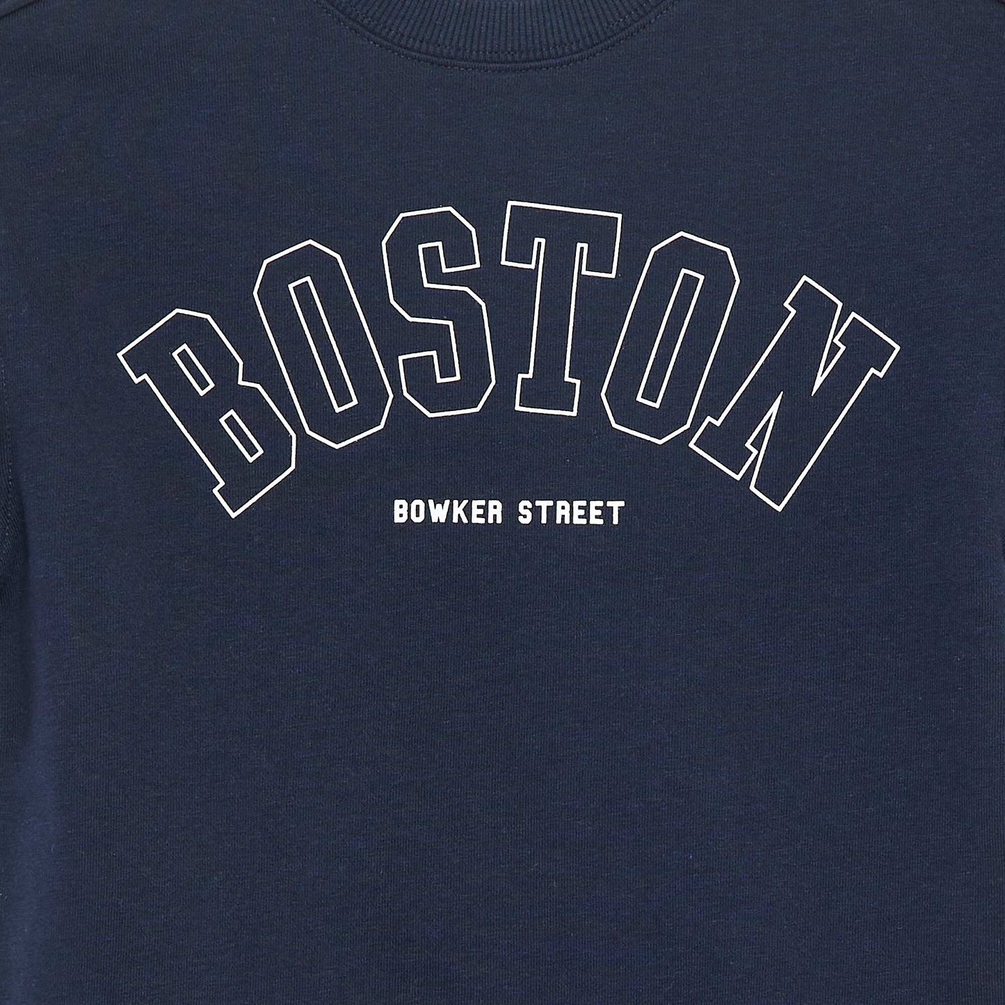 T-shirt style universitaire manches courtes BLEU