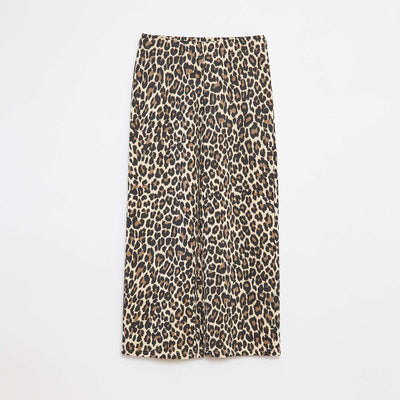 Jogging wide leg avec taille élastiquée BEIGE