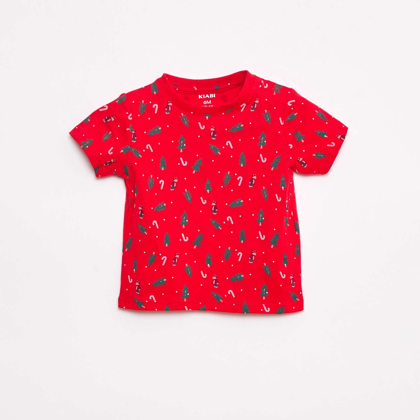 T-shirt imprimé 'Noël' en jersey coton ROUGE