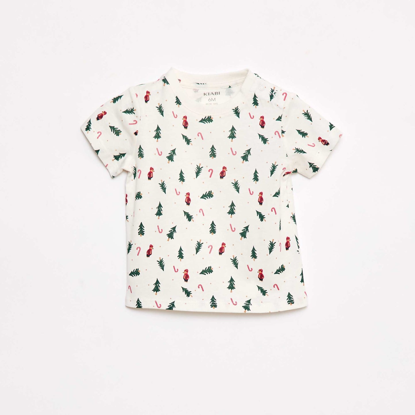T-shirt imprimé 'Noël' en jersey coton BLANC