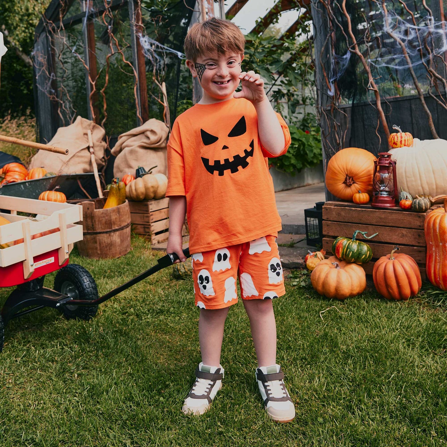 Bermuda imprimé 'Halloween' ORANGE