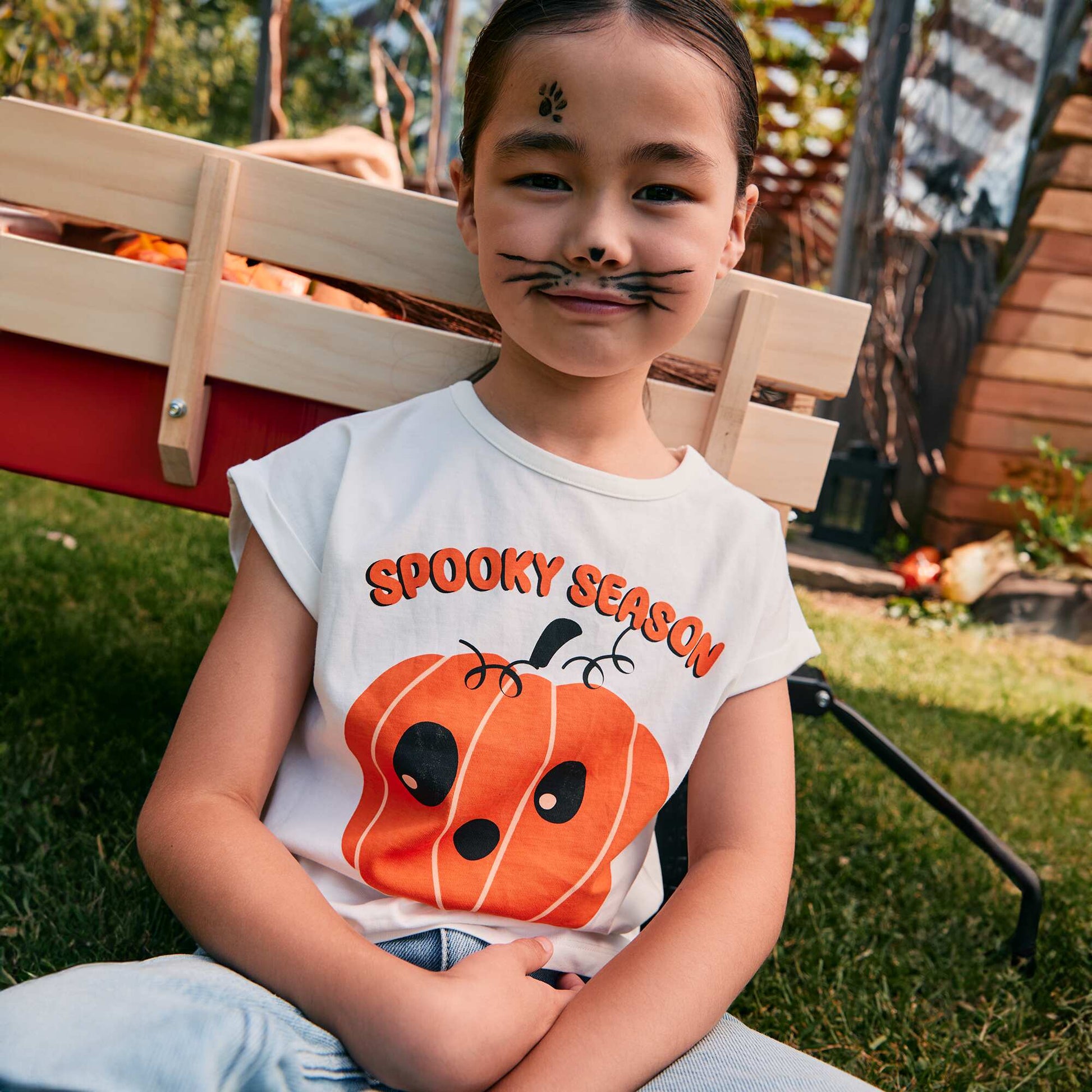 Tee-shirt imprimé 'Halloween' BLANC