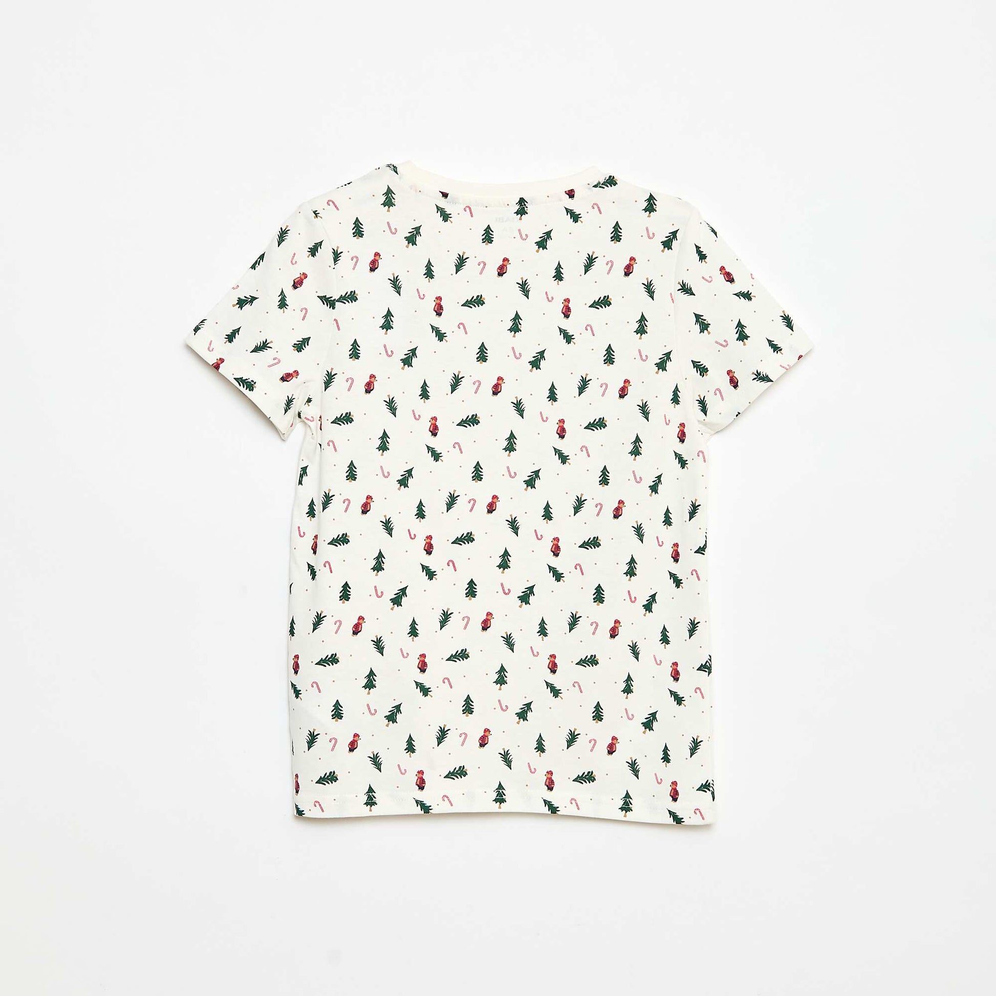 T-shirt imprimé 'Noël' en coton BLANC