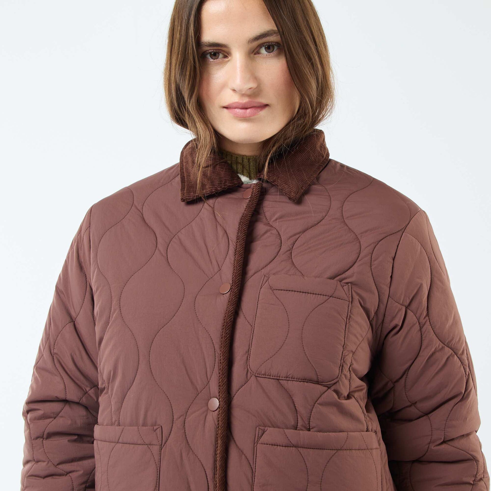 Veste chaude réversible ROUGE