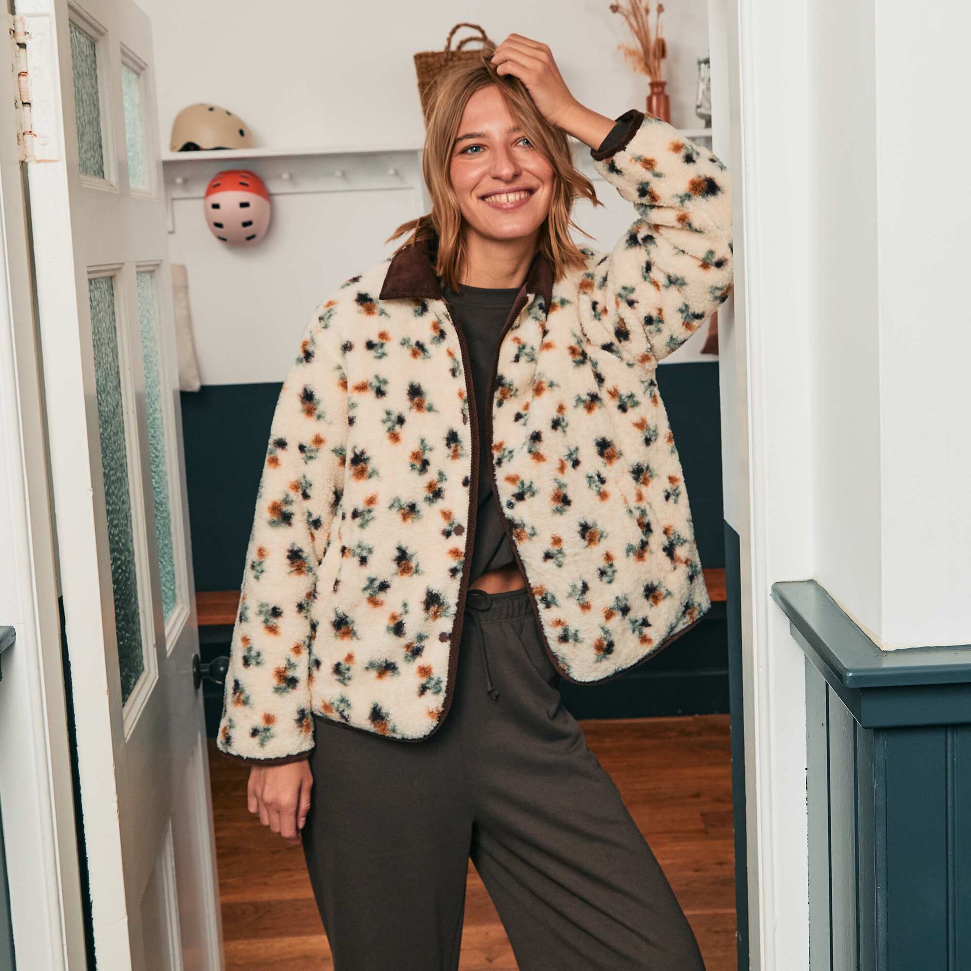 Veste chaude réversible ROUGE