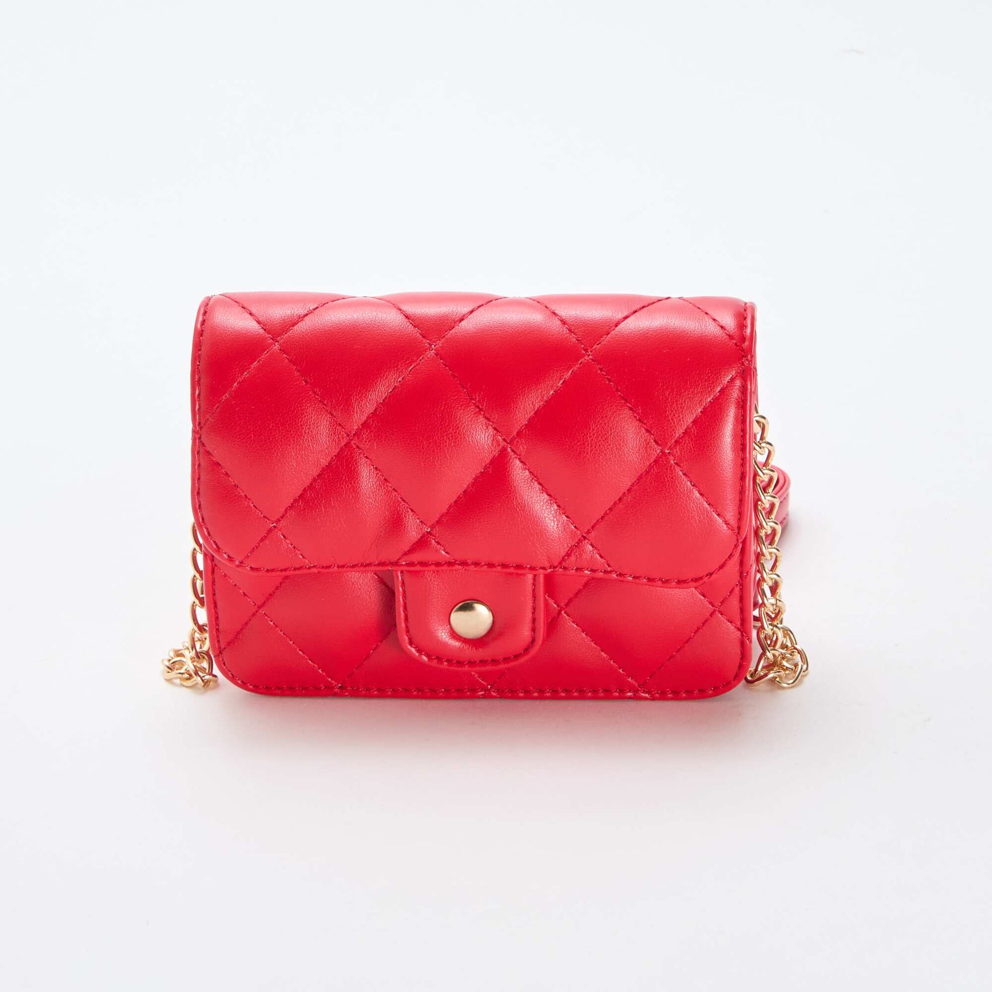 Mini-sac matelassé en bandoulière ROUGE