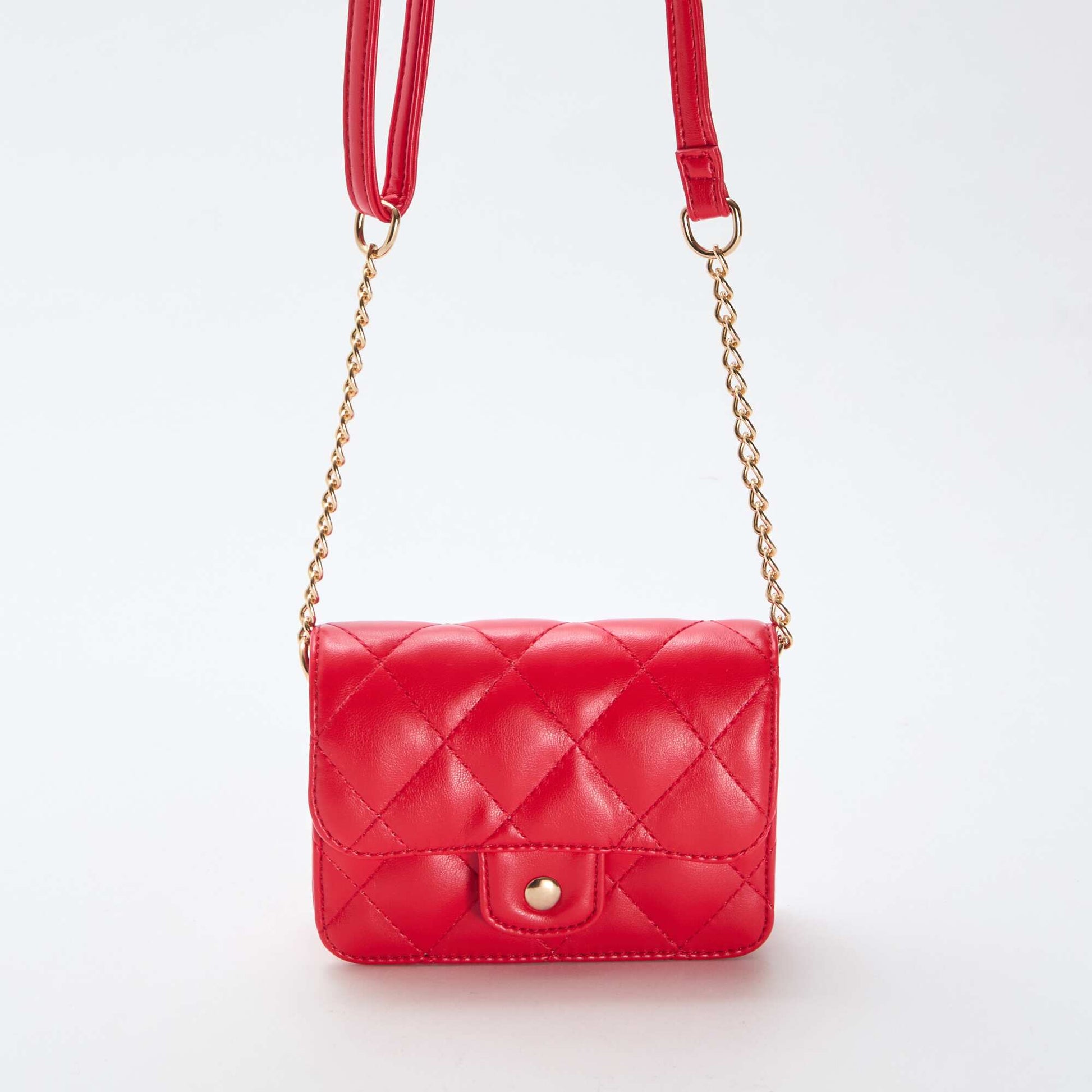 Mini-sac matelassé en bandoulière ROUGE