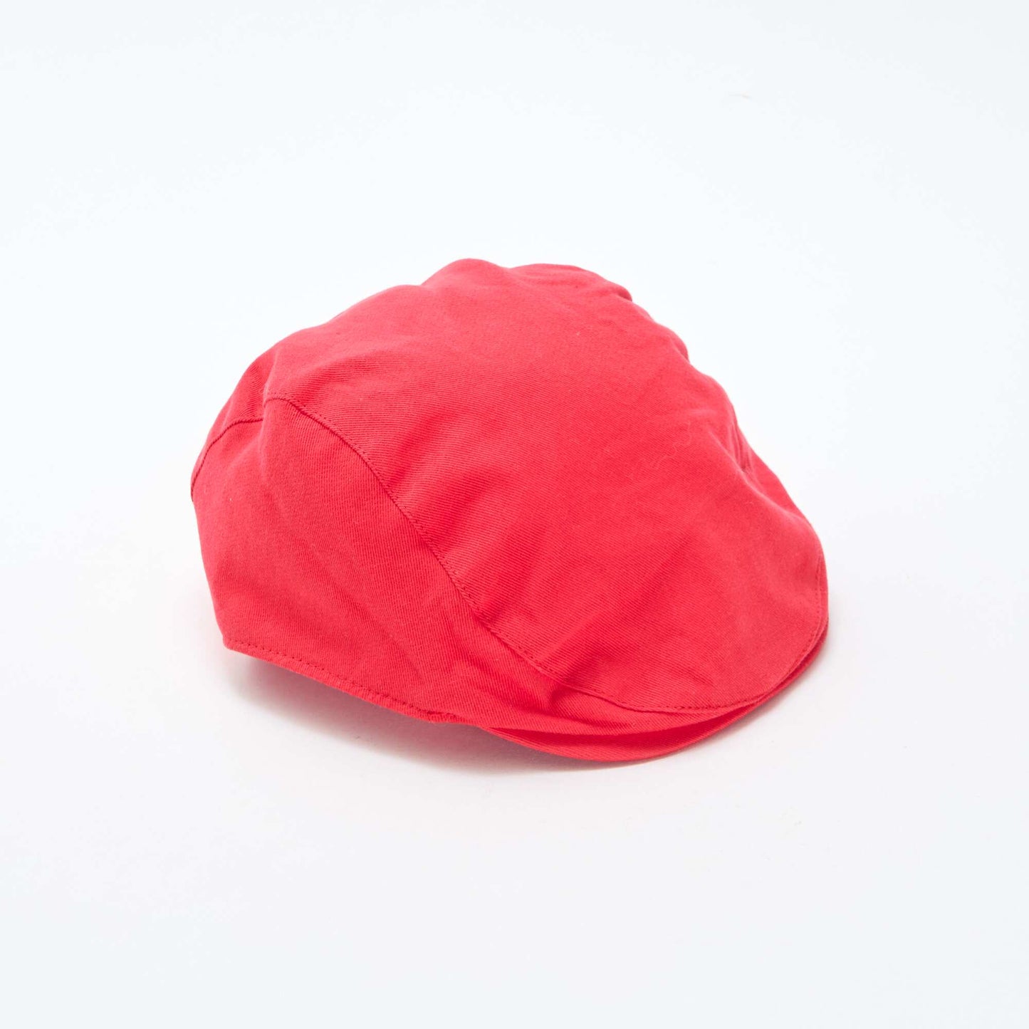 Beret en coton uni ROUGE