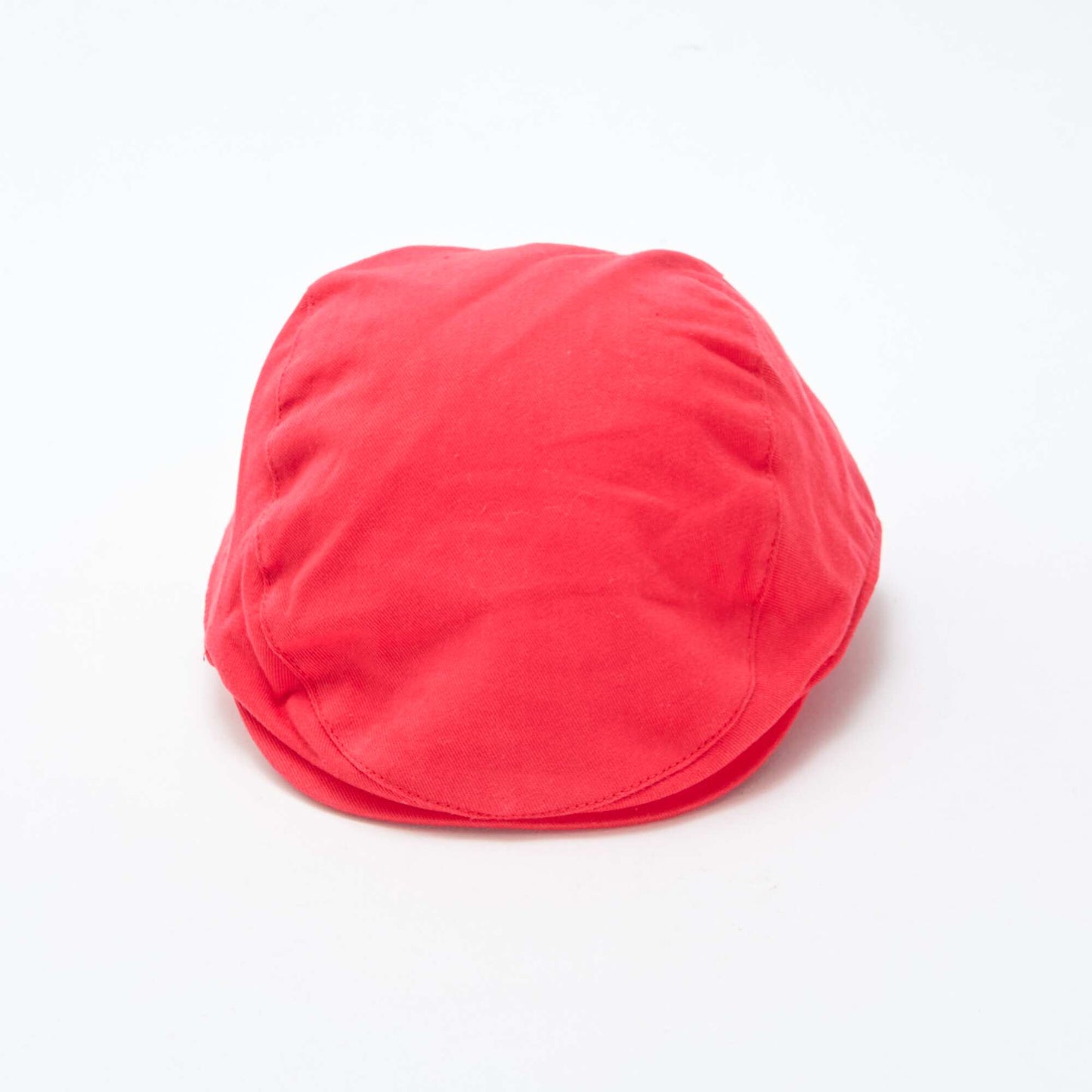 Beret en coton uni ROUGE