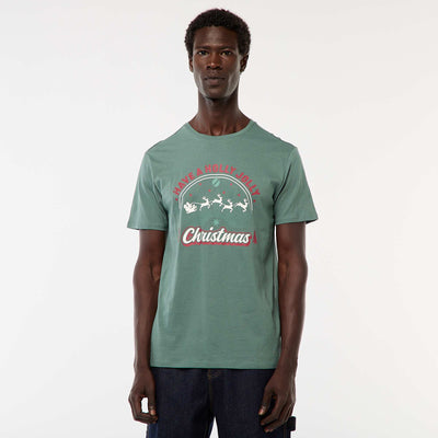 T-shirt 'Noël' manches courtes imprimé VERT
